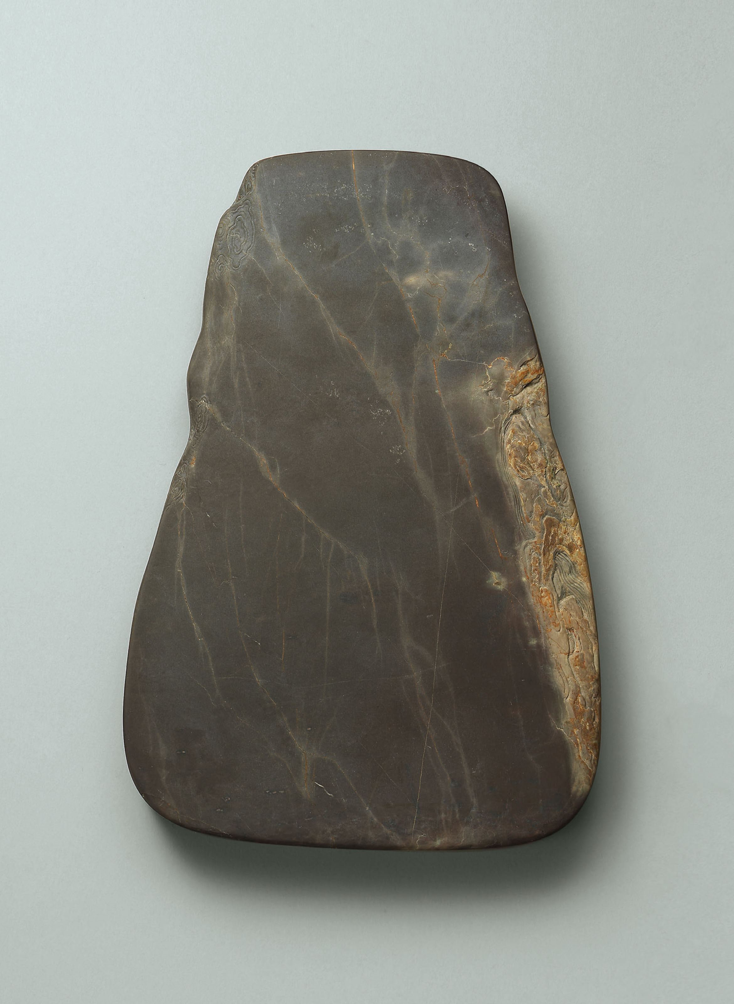 A DUAN ‘CLOUDS AND RIVER’ INK STONE , SIGNED BY NIANQU, LATE QINGEARLY