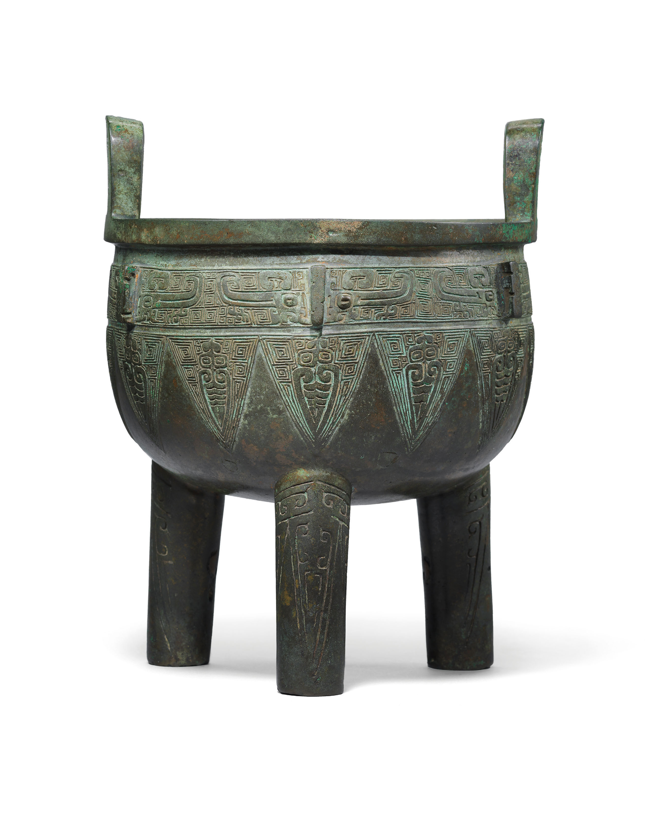 商晚期青銅饕餮紋鬲鼎, LATE SHANG DYNASTY, 12TH-11TH CENTURY BC | Christie's