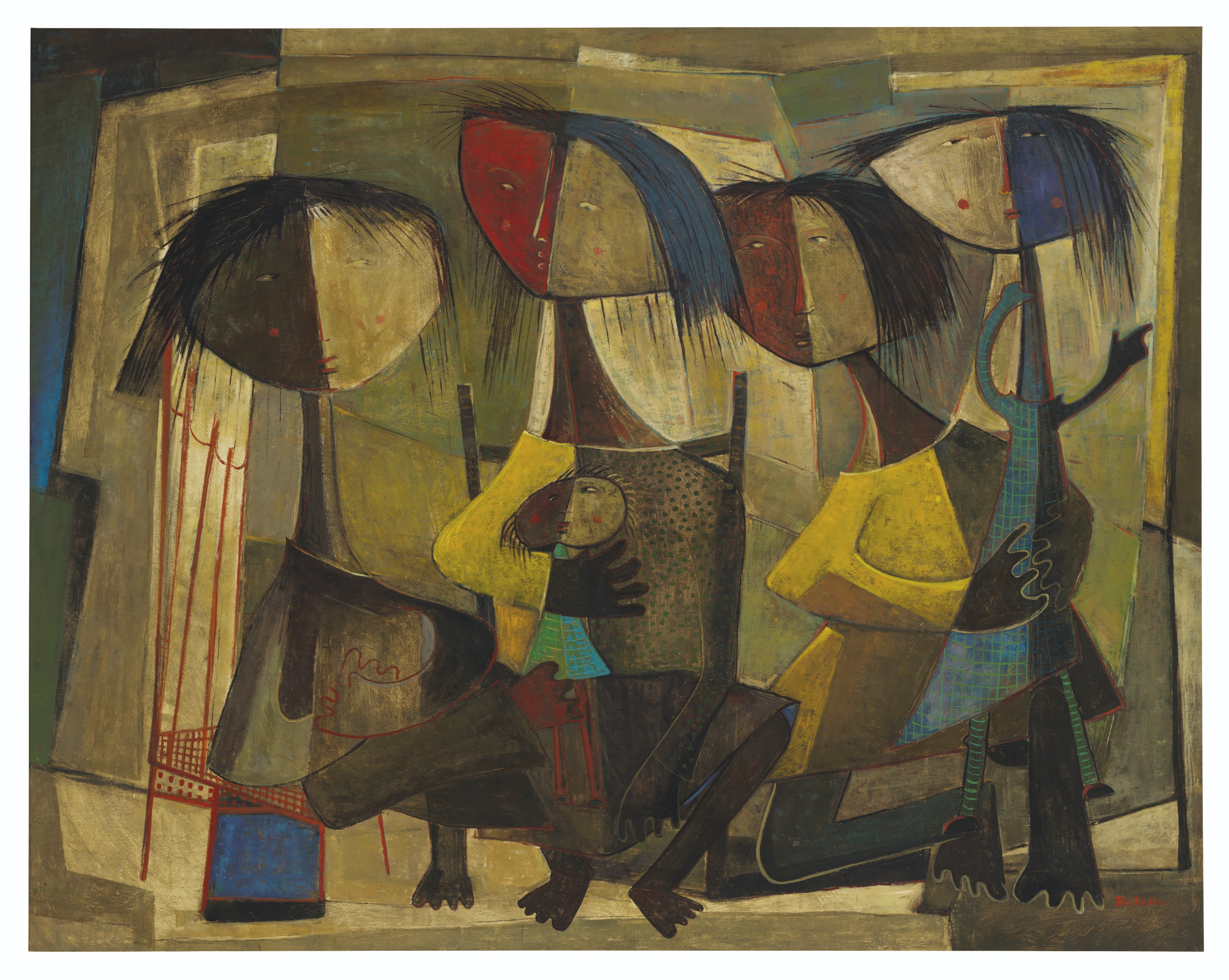 Angel Botello (19131986) , Un grupo de niñas Christie's