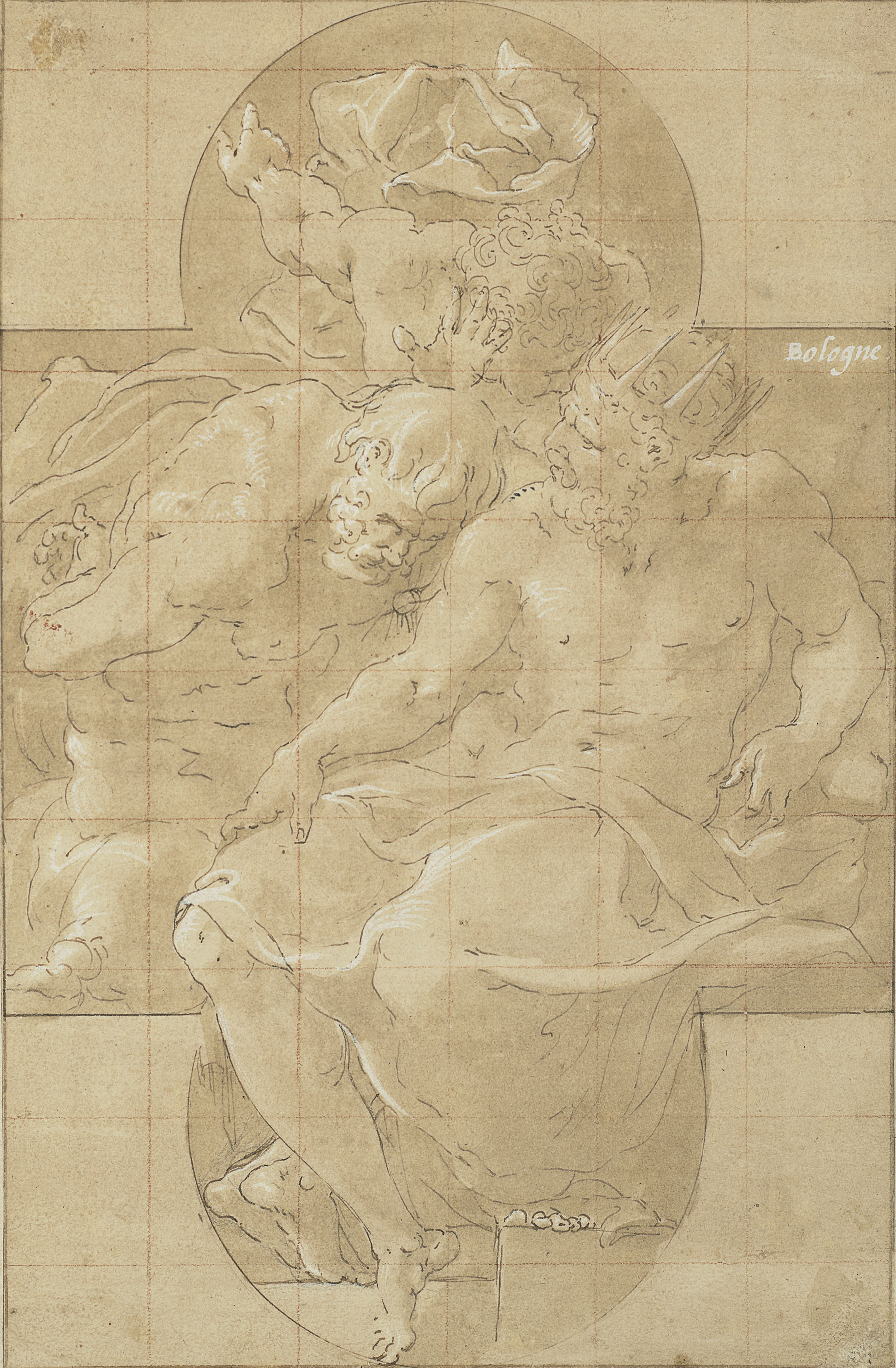 Francesco Primaticcio (1504-1570), Polymestor killing Polydorus (or King Priam and Sinon). 10 x 6&frac12;  in (25.3 x 16.4 cm). Sold for $187,500 on 31 January 2019 at Christie&rsquo;s in New York