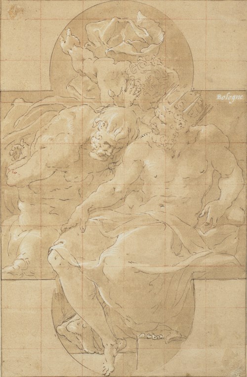 弗兰西斯科‧普列马提乔（1504-1570），《波利米斯托诛杀波里德诺斯》（或普里阿摩斯国王与西农），10 x 6 ½吋（25.3 x 16.4公分），估价：100,000-150,000美元。此拍品于2019年1月31日在佳士得纽约古典大师素描及英国绘画拍卖中呈献。