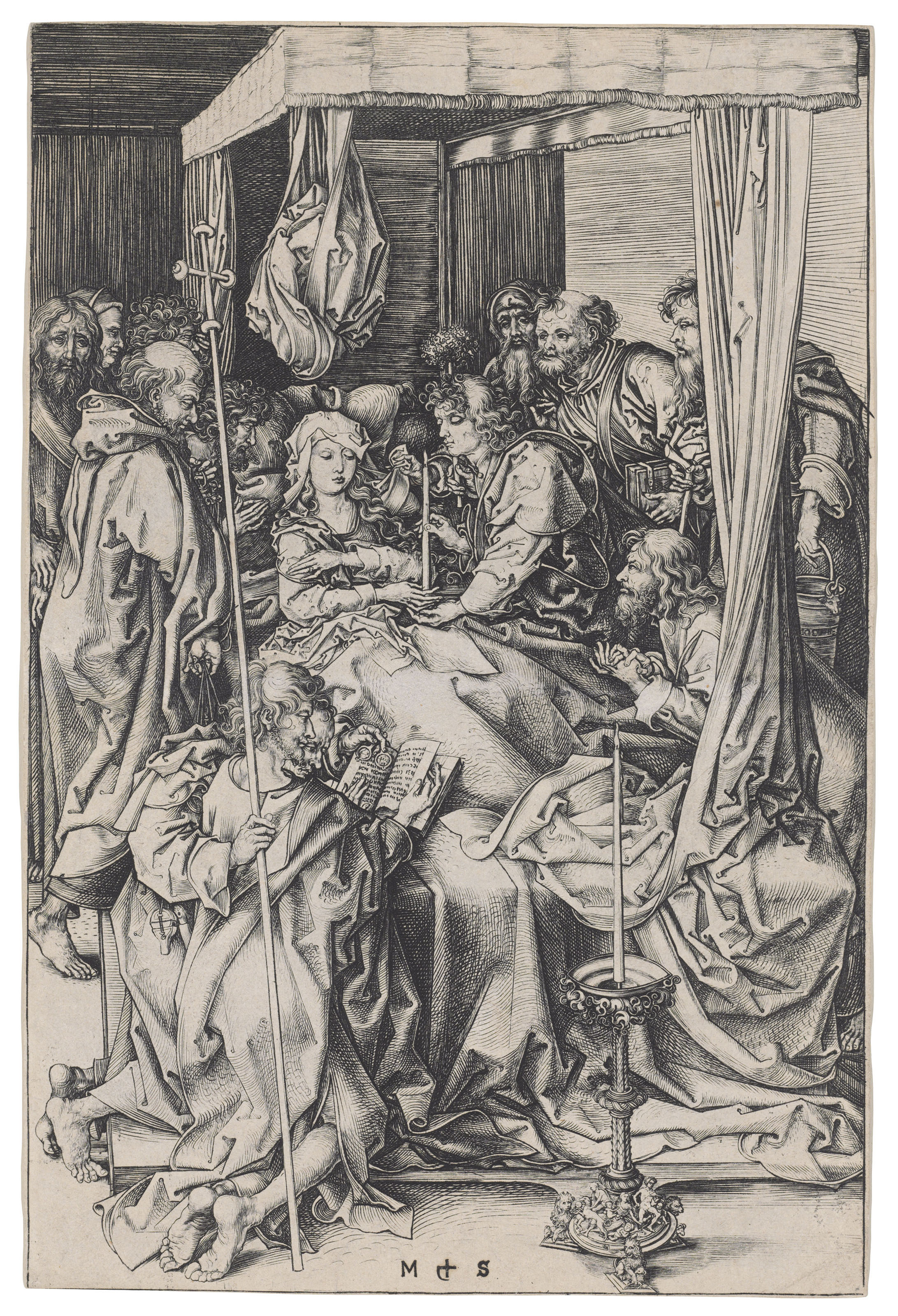 Martin Schongauer, The Death of the Virgin, circa 1470-74, sold for $492,500 on 29 January 2019 at Christie's in New York