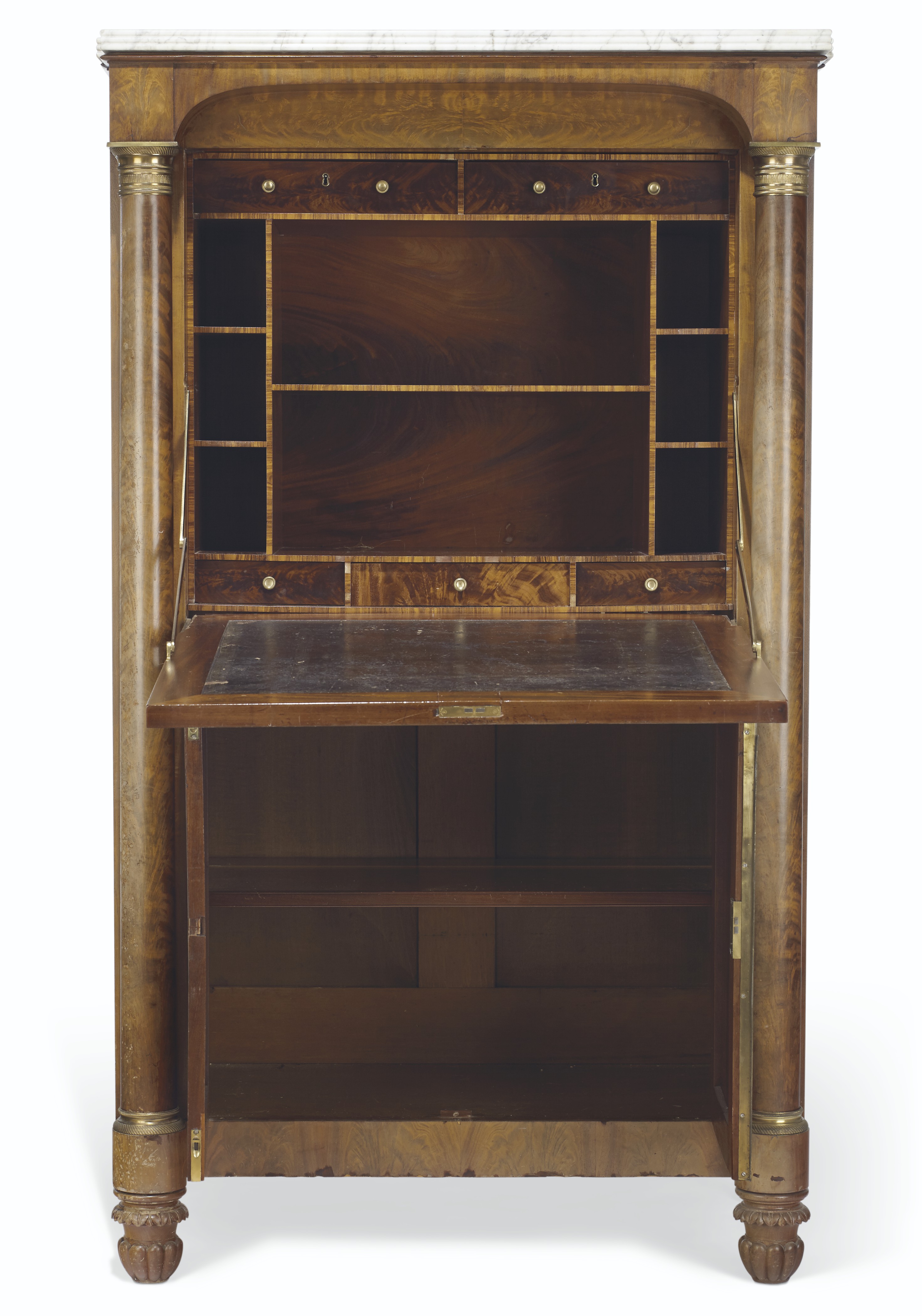 A Classical Mahogany Secretaire A Abbatant Documented To Duncan