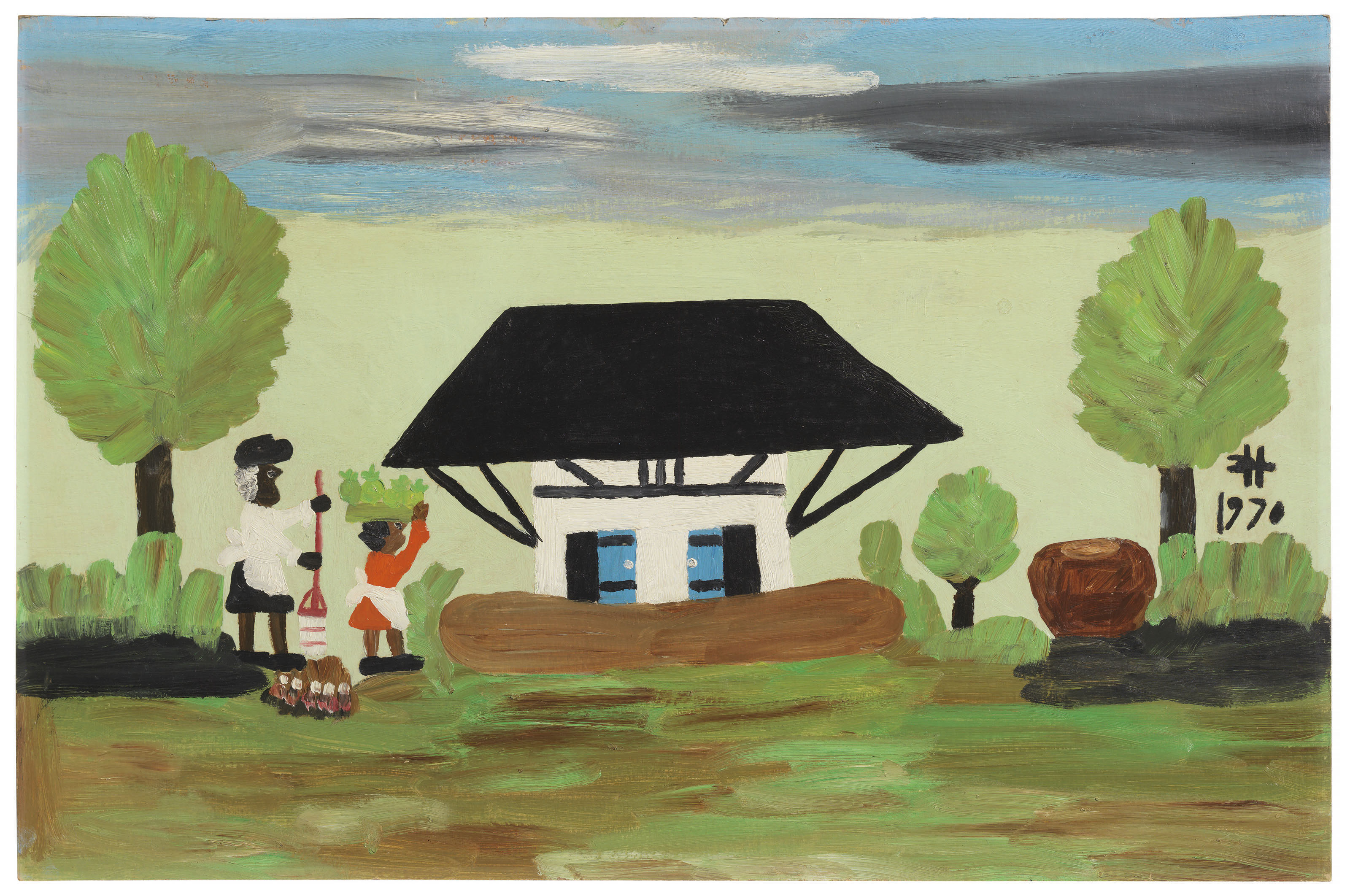 Clementine Hunter (18871988) , African House, 1970 Christie's