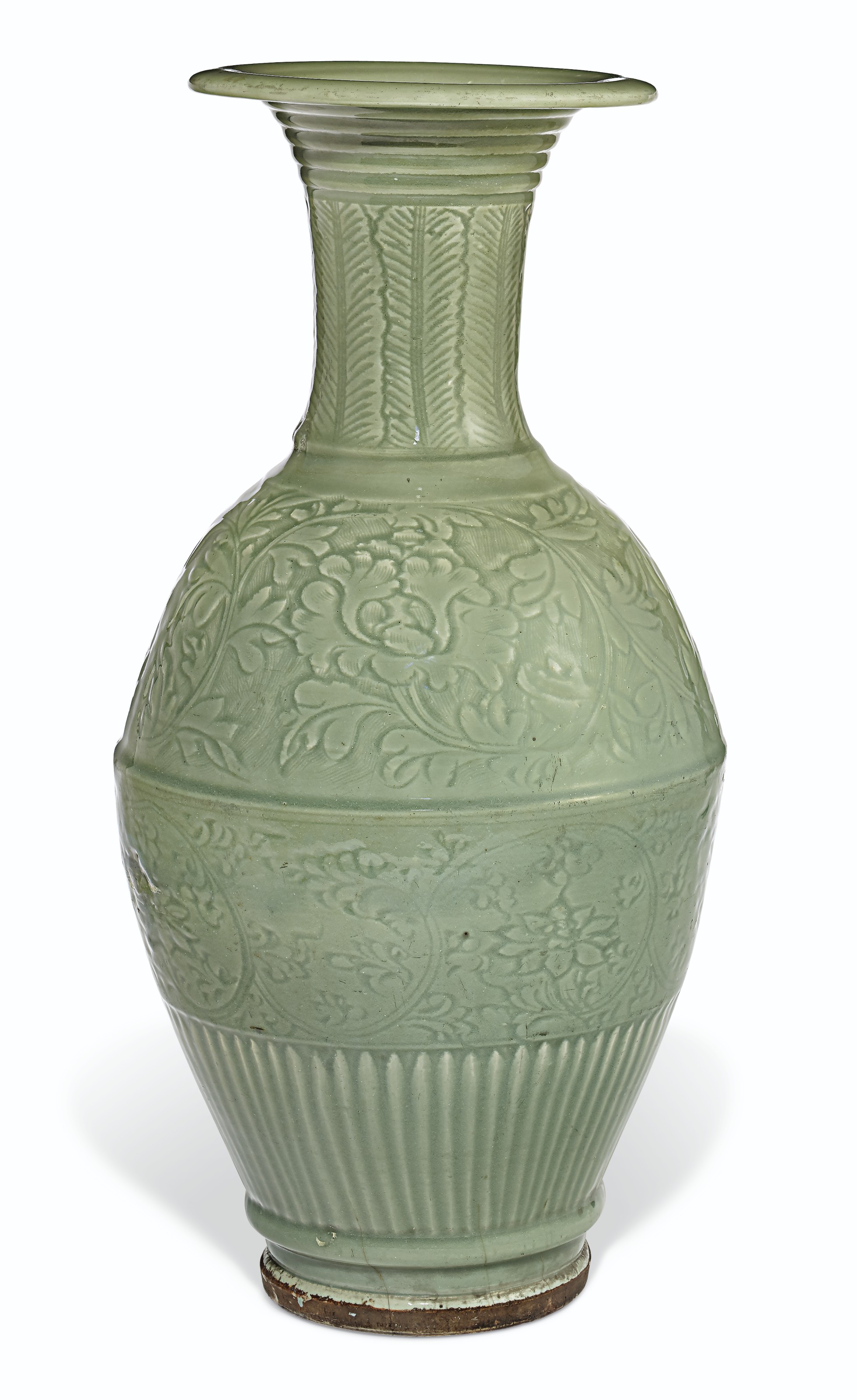 A LARGE CARVED LONGQUAN CELADON VASE , MING DYNASTY (13681644) Christie's