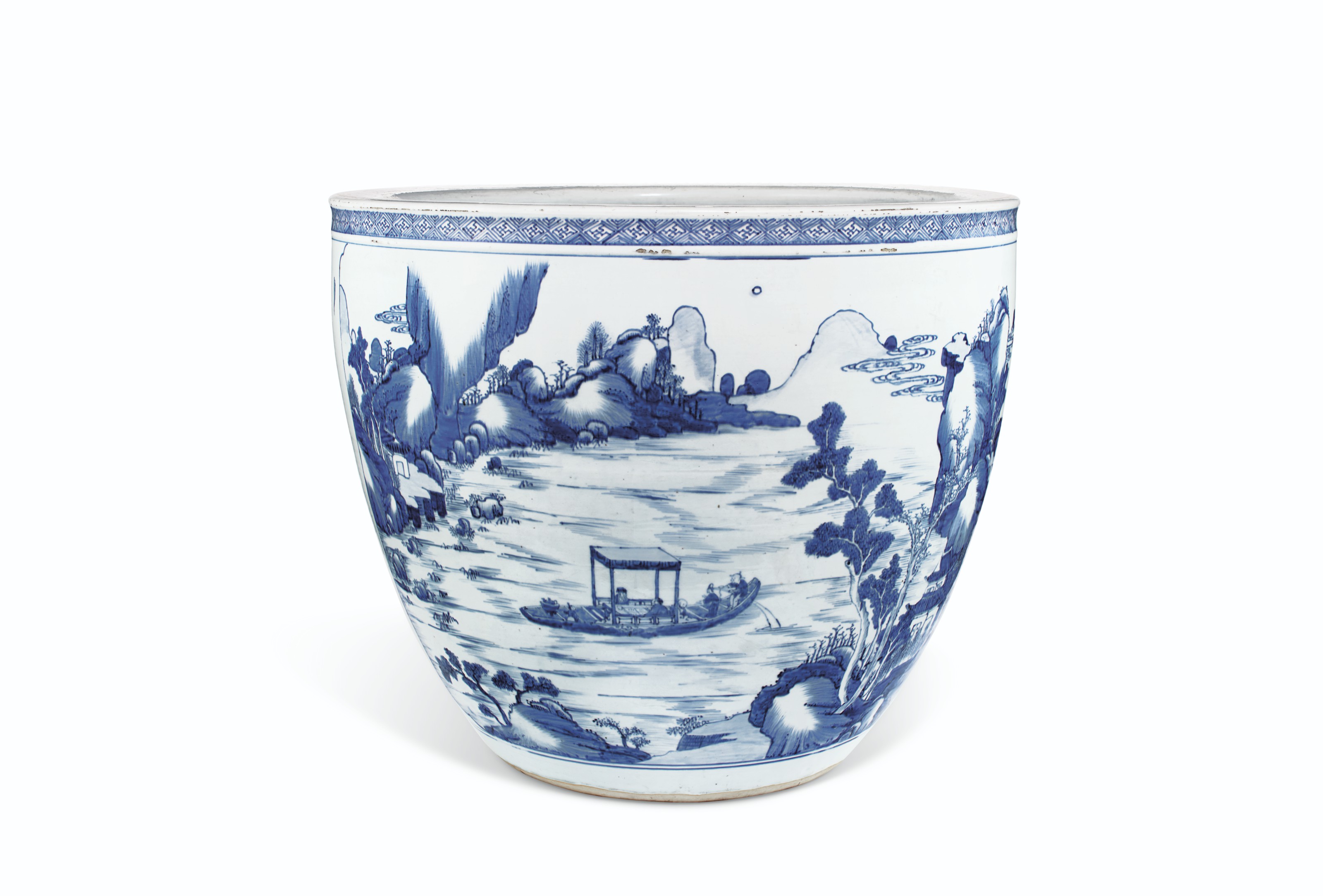 清康熙丁酉 1717年 青花 赤壁賦 大缸 Kangxi Period 1662 1722 With Cyclical Date Corresponding To 1717 Landscape All Other Categories Of Objects Christie S