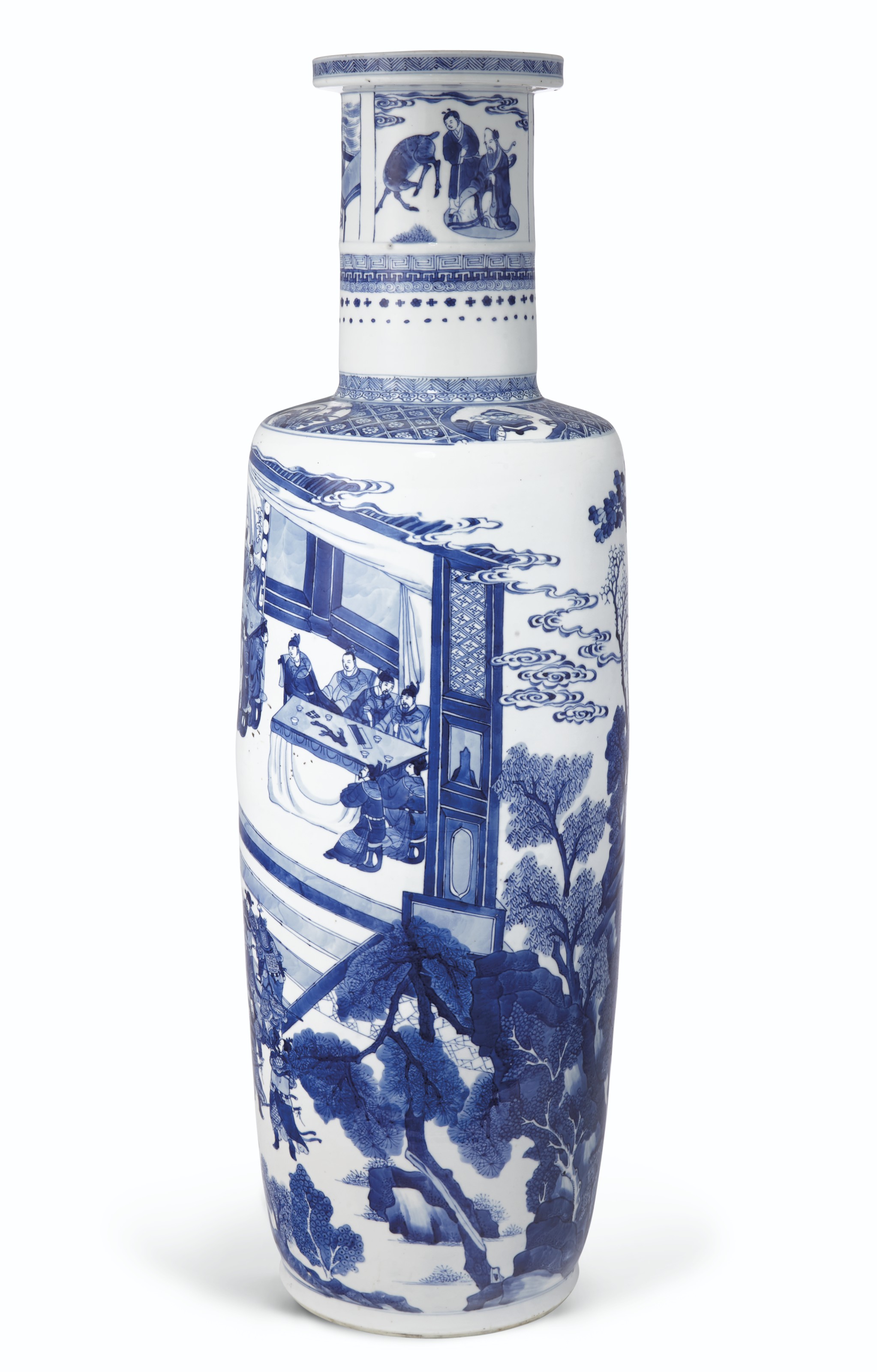 清康熙青花人物故事圖棒槌瓶, KANGXI PERIOD (1662-1722) | Christie's