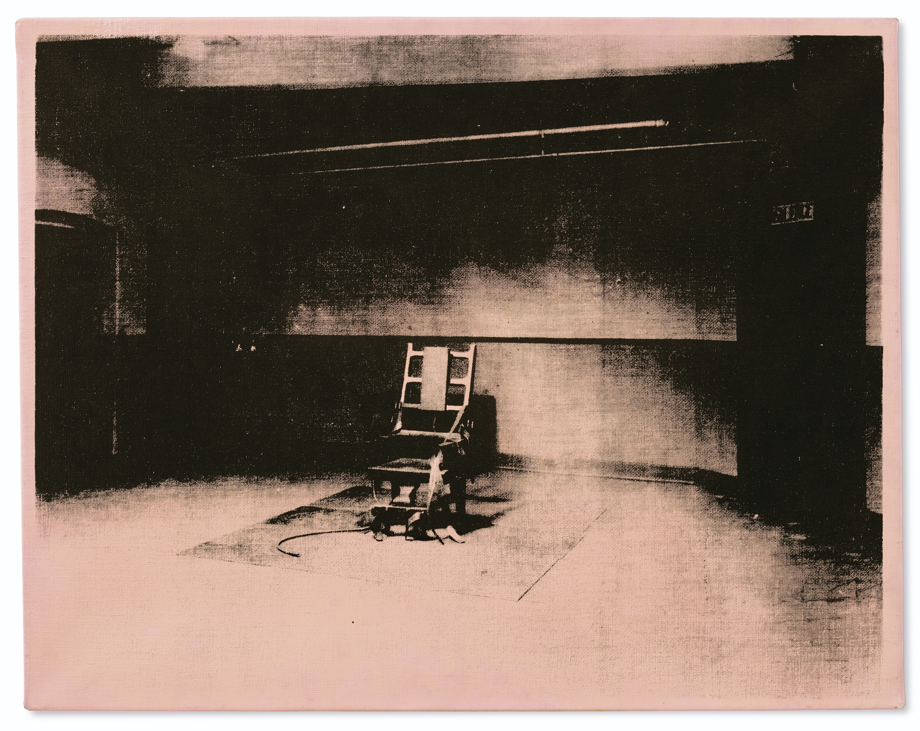 Andy Warhol (1928-1987), Little Electric Chair, painted in 1964-1965. Acrylic and silkscreen ink on linen. 22 x 28  in (55.9 x 71.1  cm). Sold for $8,220,000 in the&nbsp;Post-War and Contemporary Art Evening Sale on 15 May 2019 at Christie&rsquo;s in New York&nbsp;&copy; 2019 The Andy Warhol Foundation for the Visual Arts, Inc. / Licensed by Artists Rights Society (ARS)
