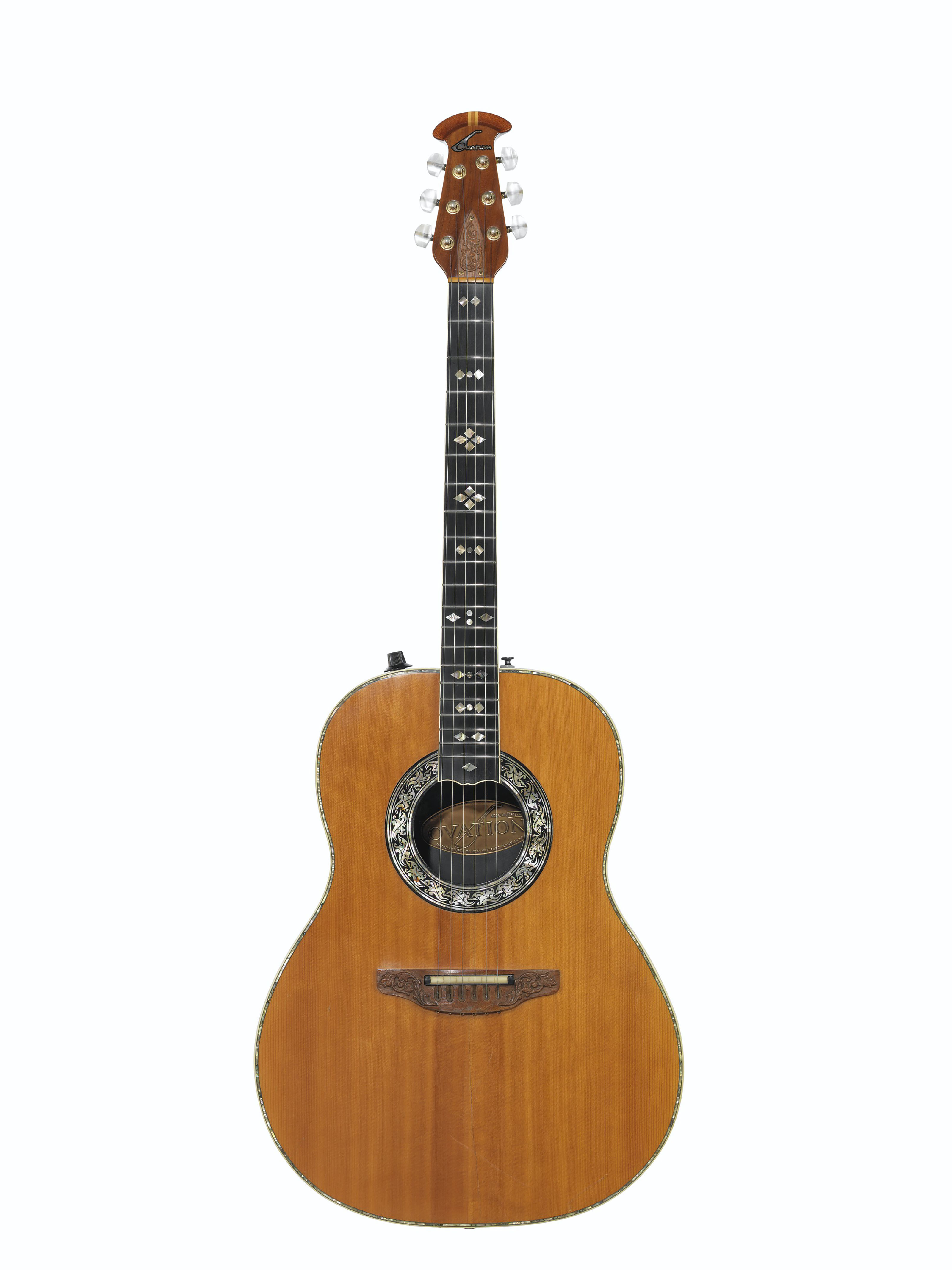 Ovation Instruments, New Hartford, 1976. An acoustic-electric guitar, custom legend, 1619-4. Estimate: $3,000-5,000. Offered in The David Gilmour Guitar Collection on 20 June 2019 at Christie&rsquo;s in New York