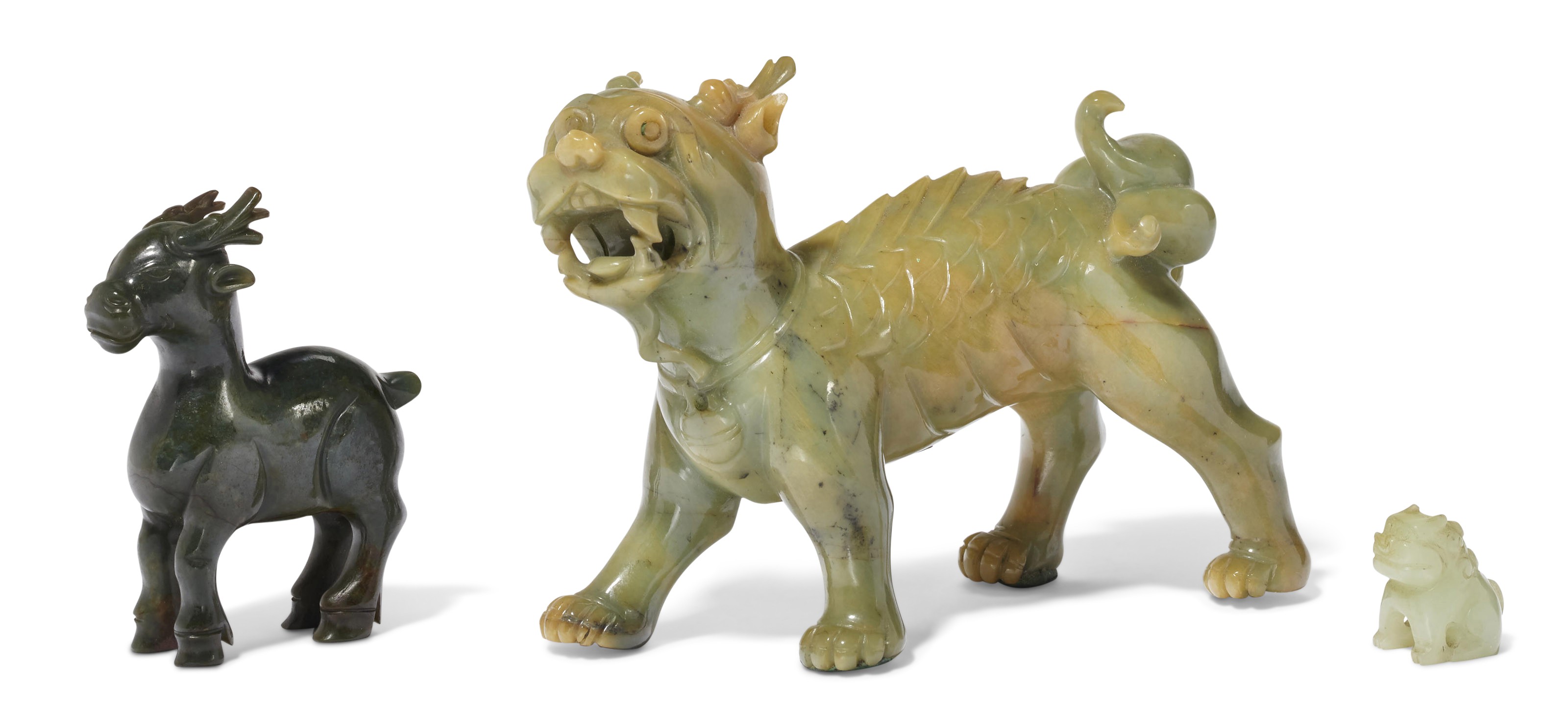 THREE JADE AND JADEITE ANIMAL FIGURES, Christie’s
