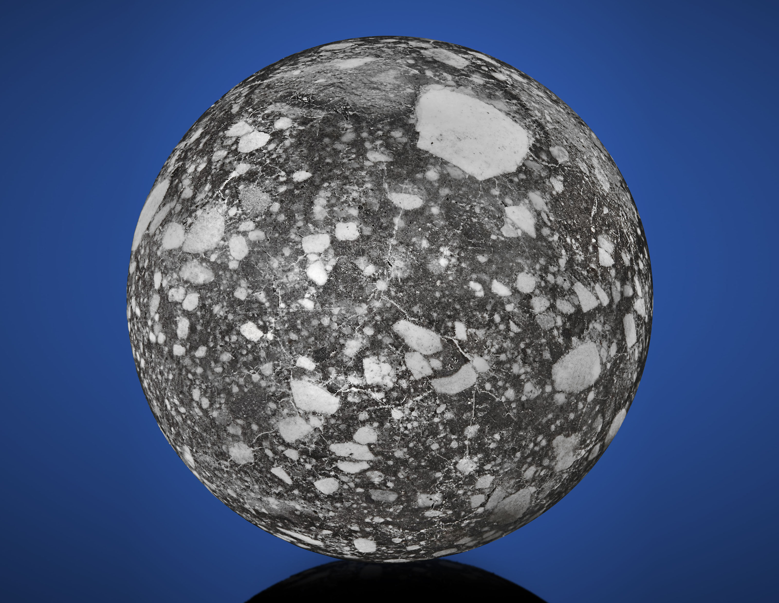NWA 12691 — RARE LUNAR SPHERE — FROM THE NWA 8046 CLAN OF ...
