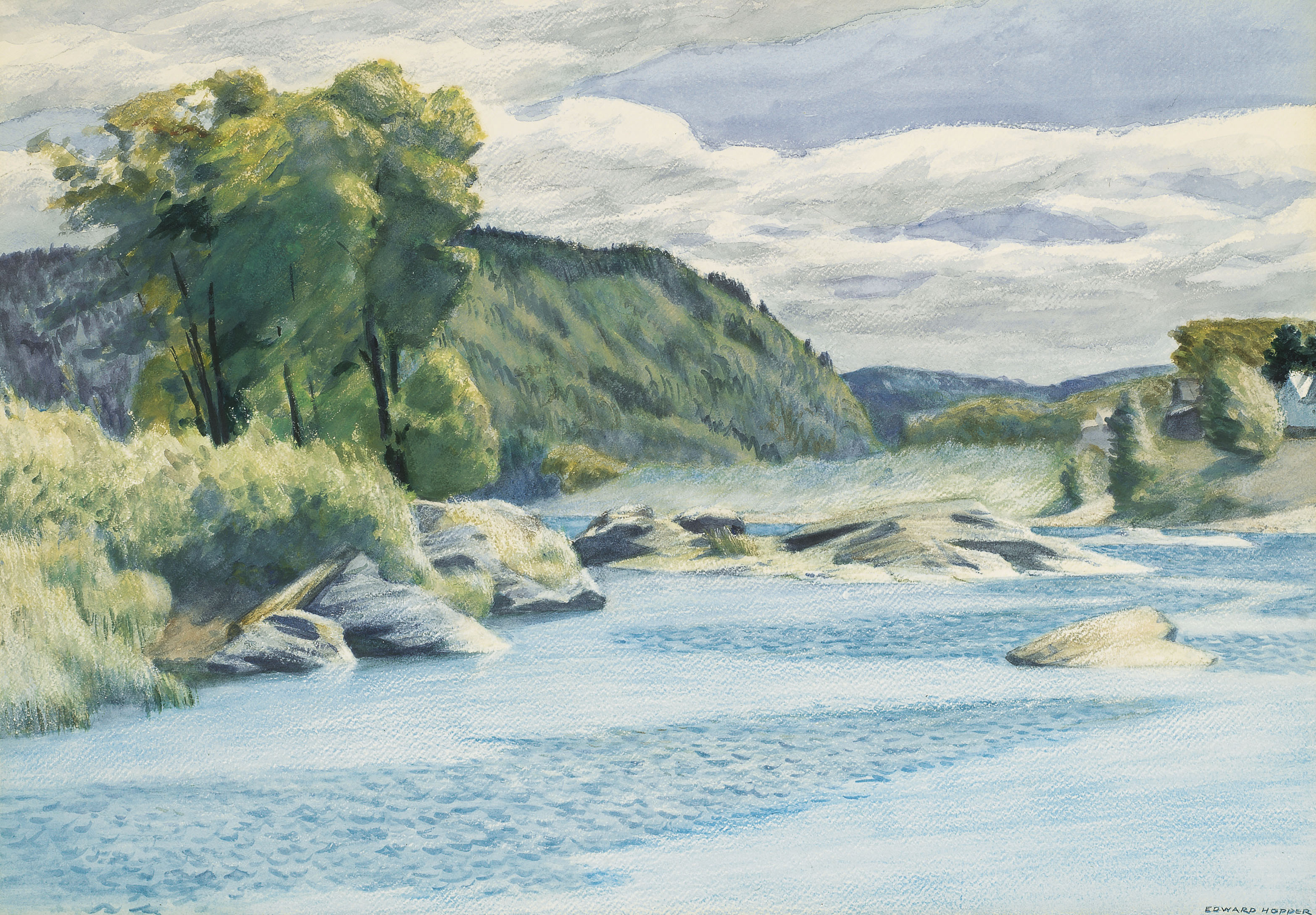 Edward Hopper 18 1967 Windy Day 1930s Drawings Watercolors Christie S