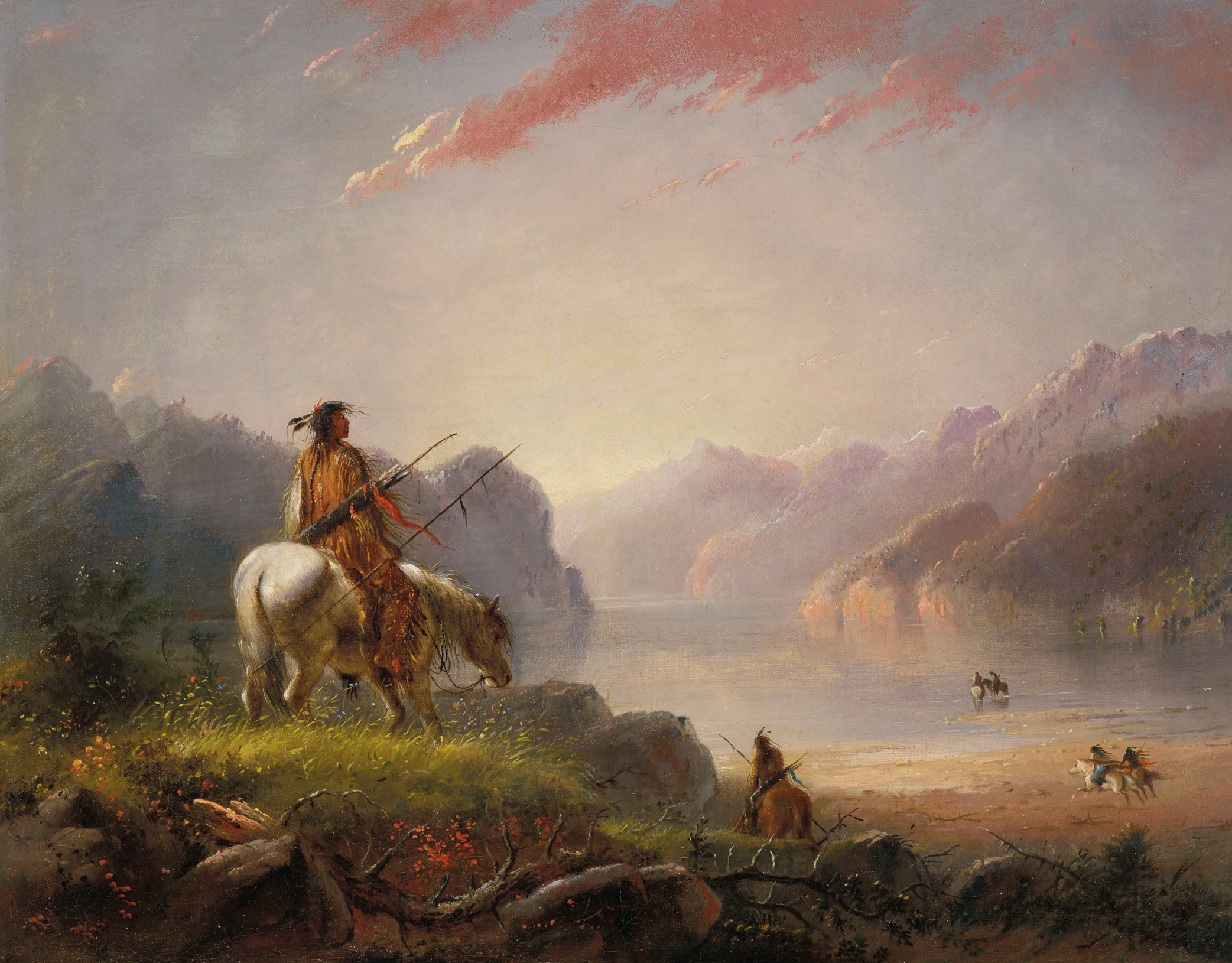 Alfred Jacob Miller (1810-1874), Sunset, Wind River | Christie's