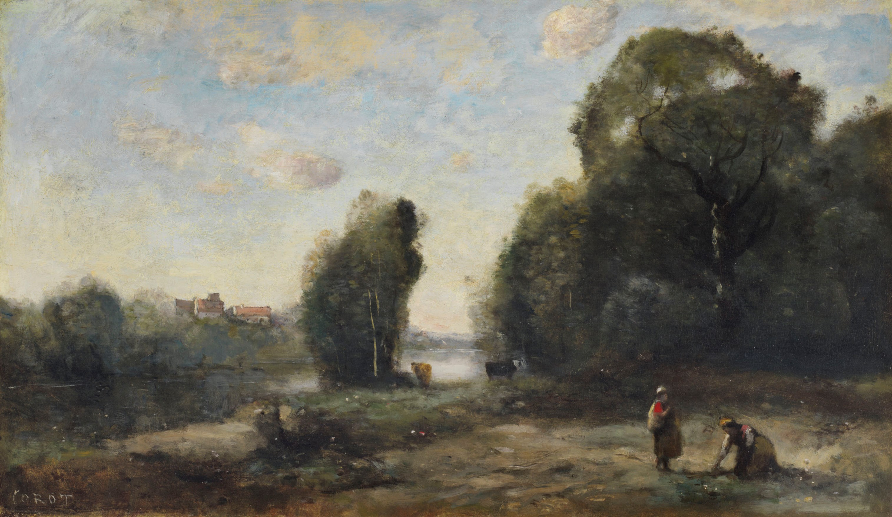 JeanBaptisteCamille Corot (French, 17961875), Prairie au bord d'une rivière Christie's