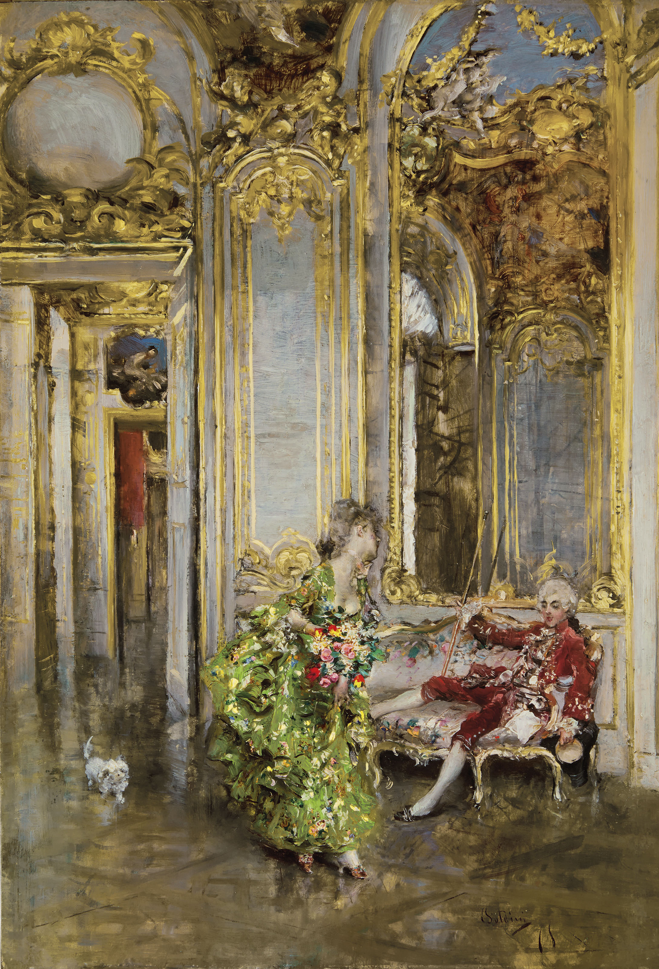 Giovanni Boldini (1842-1931), L&rsquo;amica del marchese. 12&frac34; in x 8&frac12;  in (31.3 x 21.6  cm). Estimate: $300,000-500,000. Offered in European Art on 30 April 2019 at Christie&rsquo;s in New York