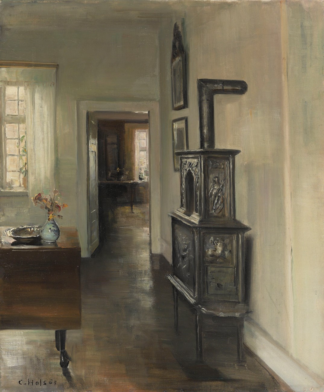 Carl Vilhelm Holsøe (Danish, 1863-1935), Interior with a Stove | Christie's 