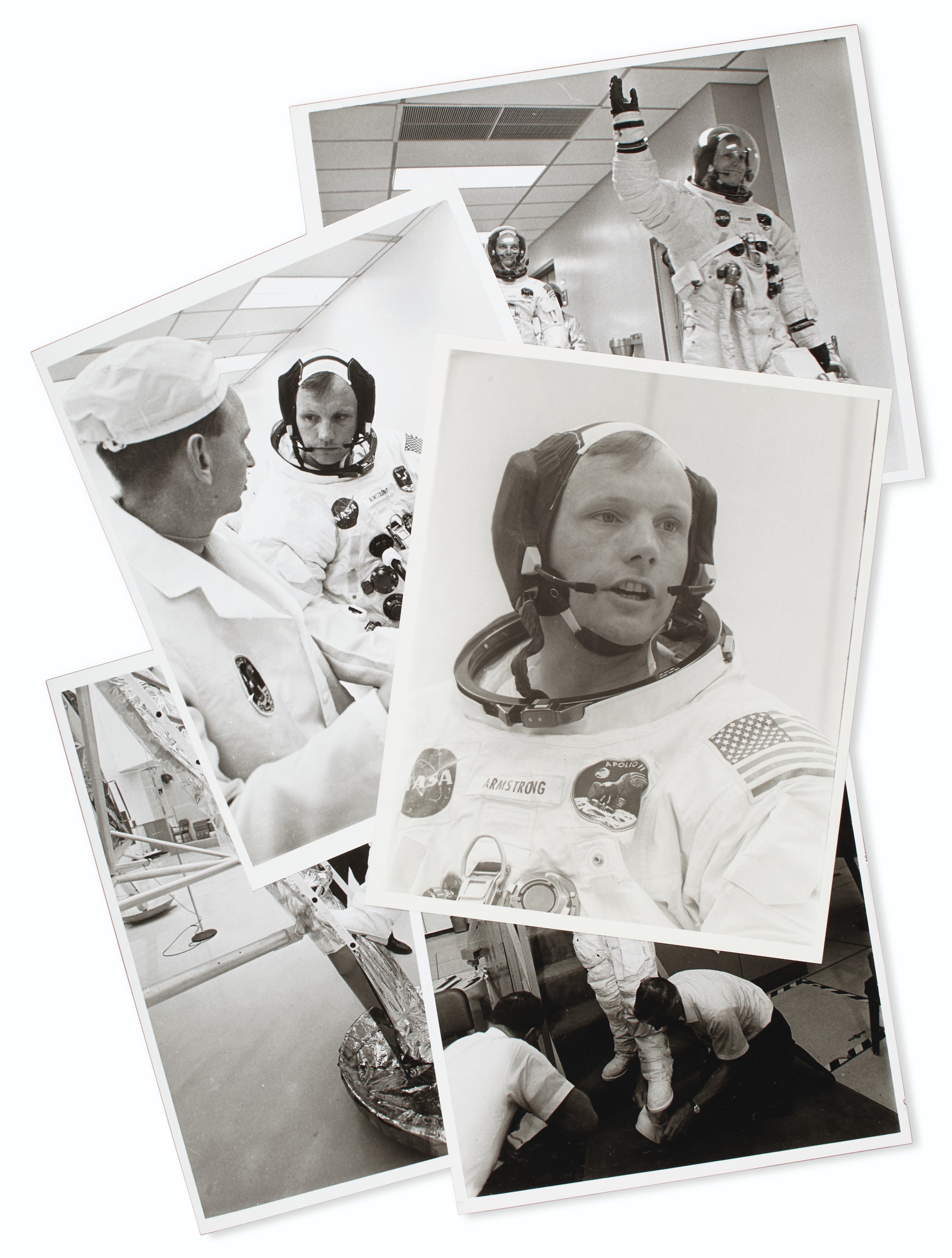 ARMSTRONG, Neil. Collection of vintage NASA press photographs