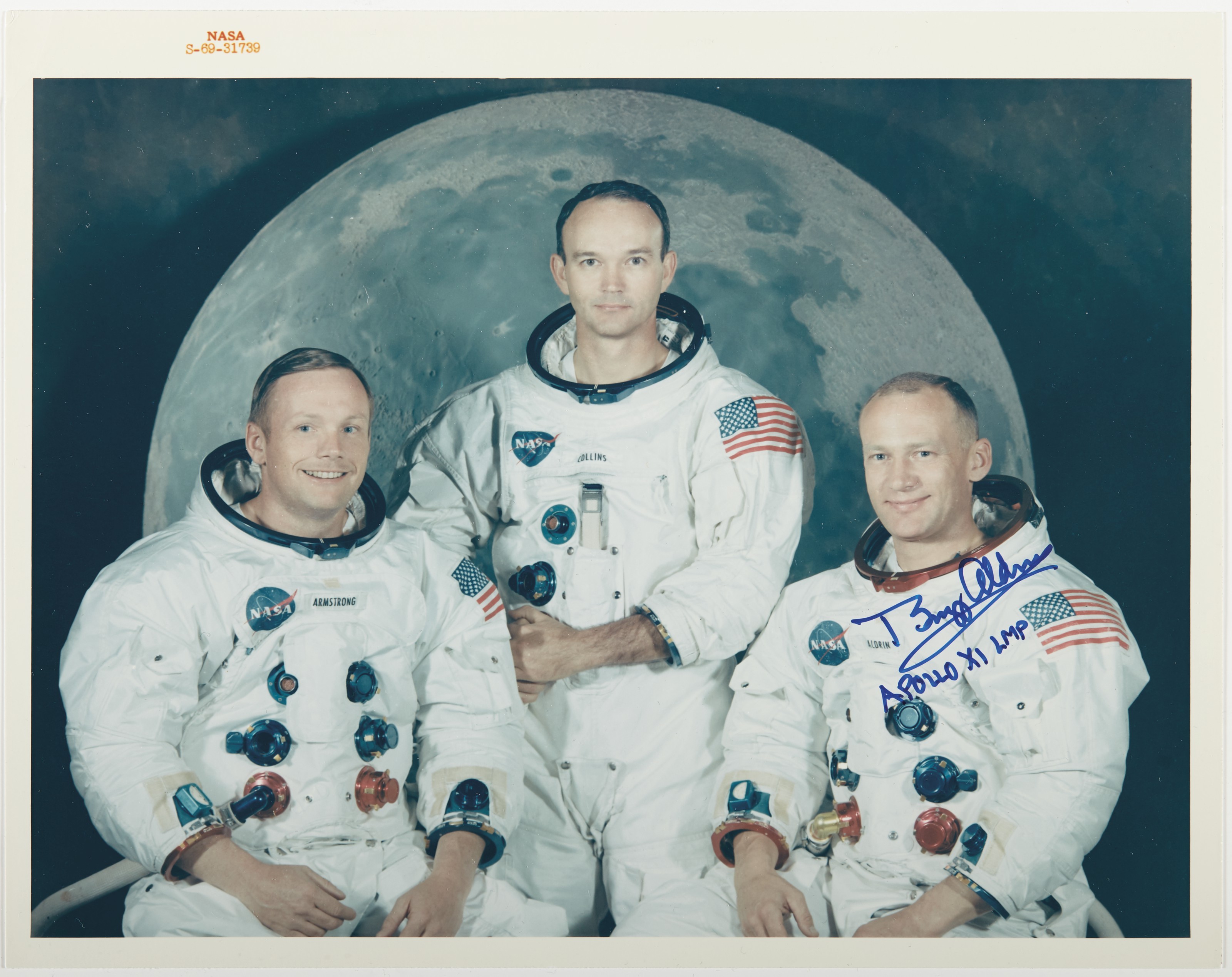 APOLLO 11 CREW Photograph signed. 1969. Christie's