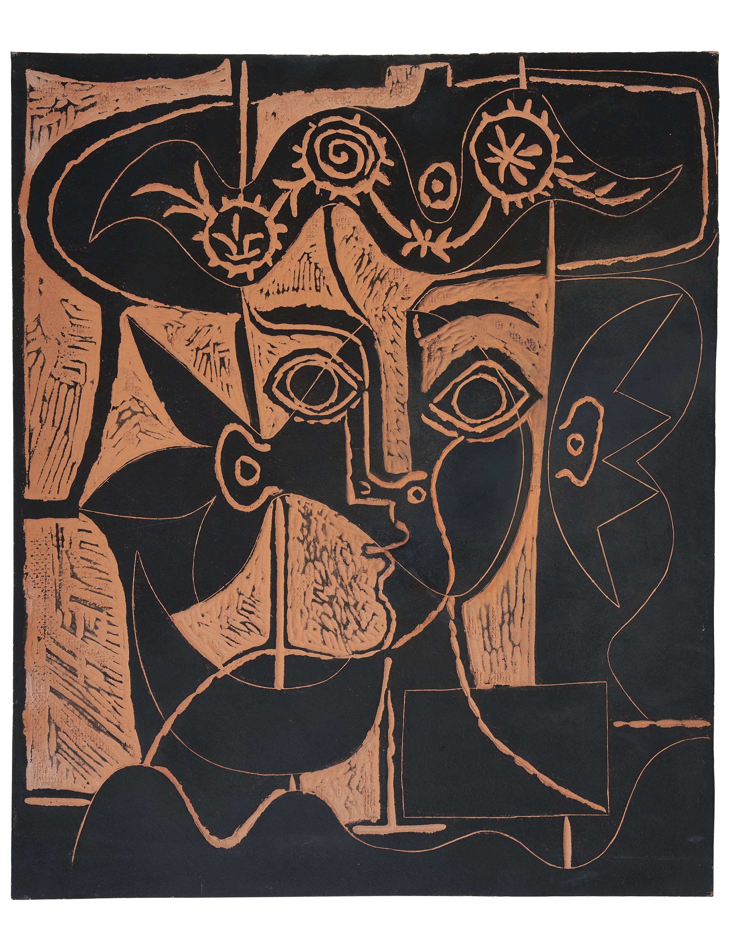 PABLO PICASSO (18811973), Grande tête de femme au chapeau orné (A.R