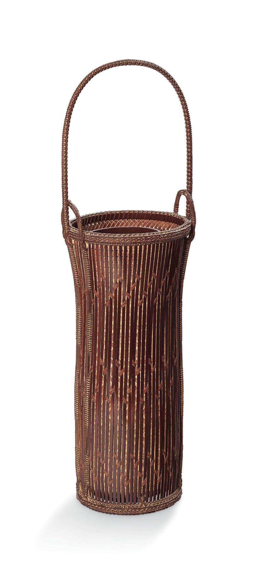 A bamboo basket for flower arrangement, Early 20th century, signed