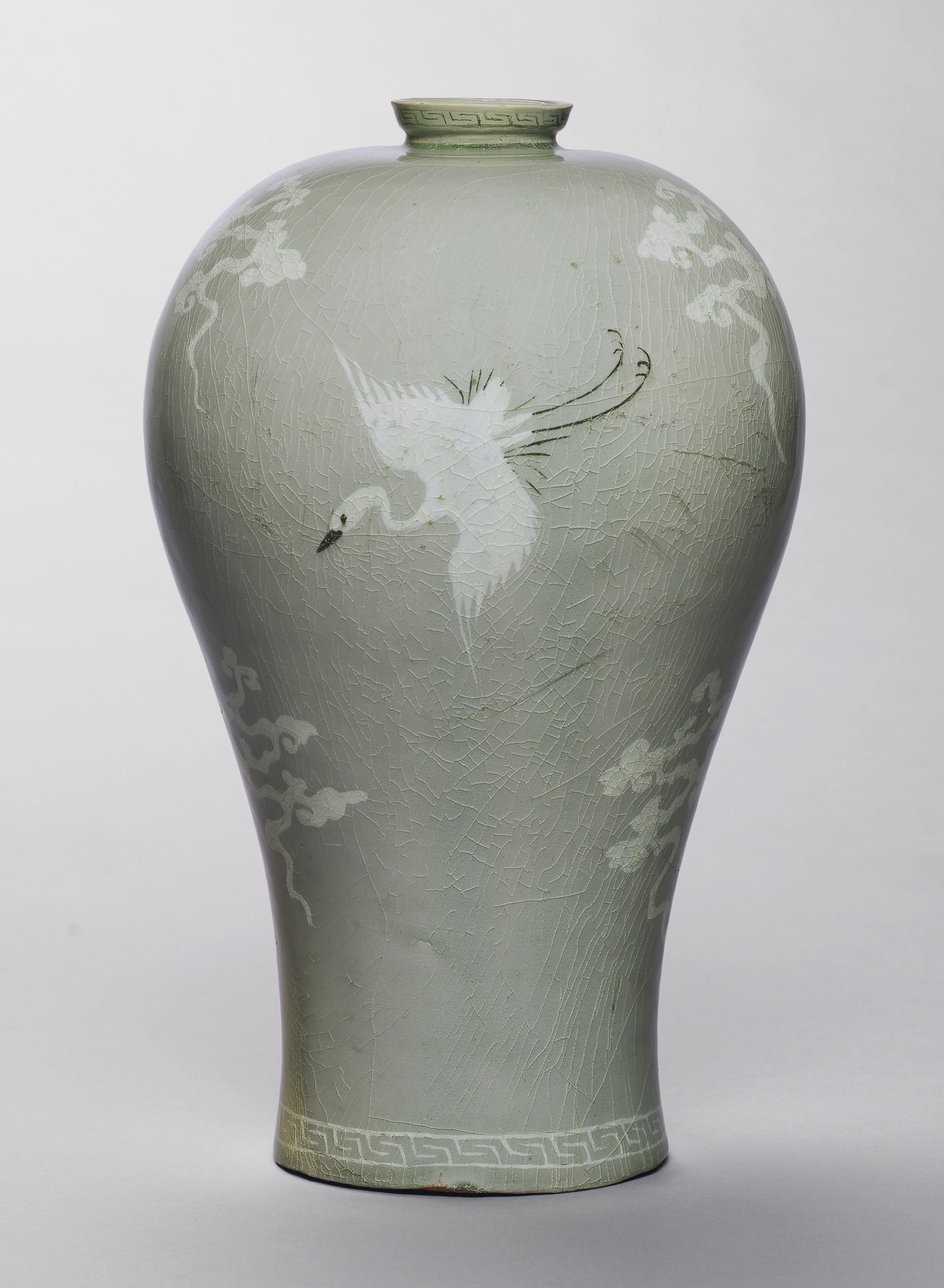 A slip-inlaid celadon stoneware maebyong
