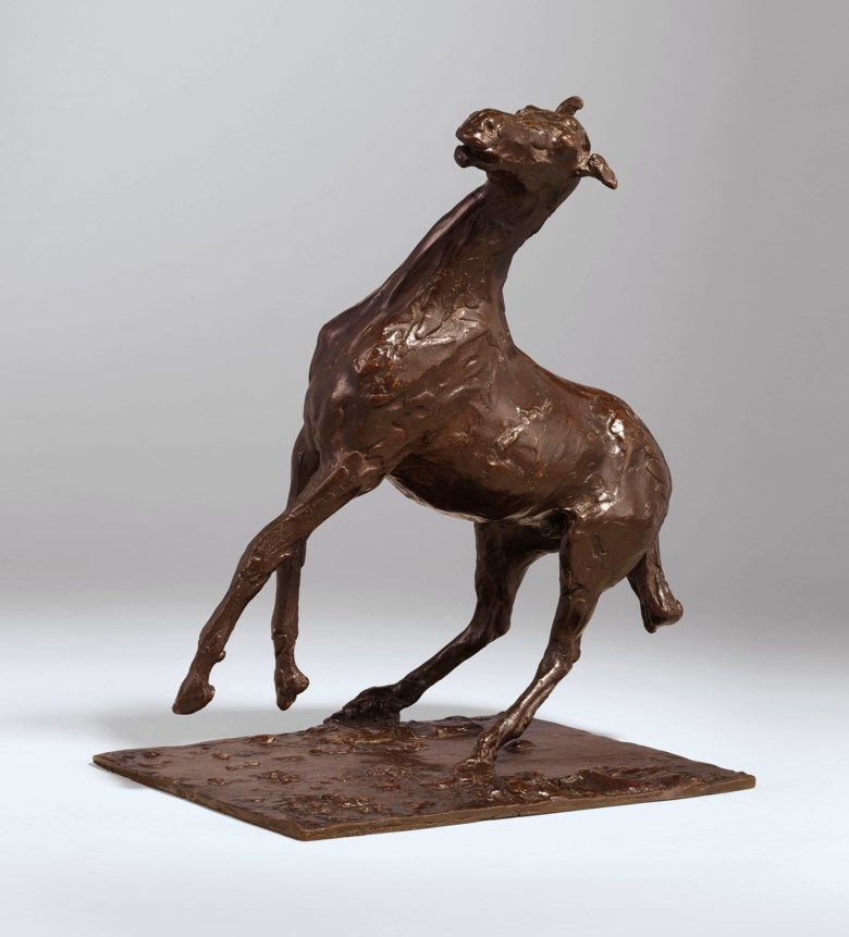 Edgar Degas (1834-1917), Cheval se cabrant, circa 1880-1890; this bronze version cast by 1921. Height 12¼  in (31.2  cm). Sold for $1,335,000 on 13 May 2019 at Christie’s in New York
