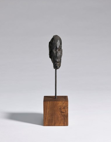 Alberto Giacometti (1901-1966), Tête dhomme, conceived circa 1948-1950 and cast in 1986. Overall bronze height 8⅜  in (21  cm). Sold for $187,500 on 13 May 2019 at Christie’s in New York; 2019 Alberto Giacometti Estate  Licensed by VAGA and ARS, New York