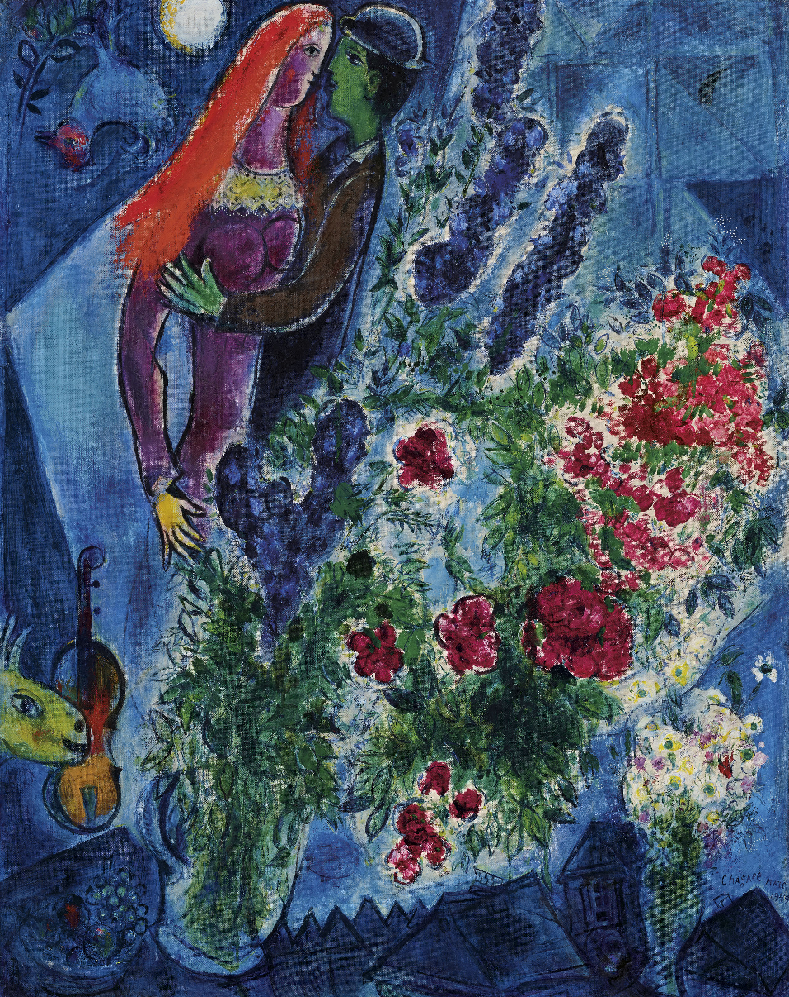 Marc Chagall 1887 1985 La Belle Rousse Ou Les Cheveux