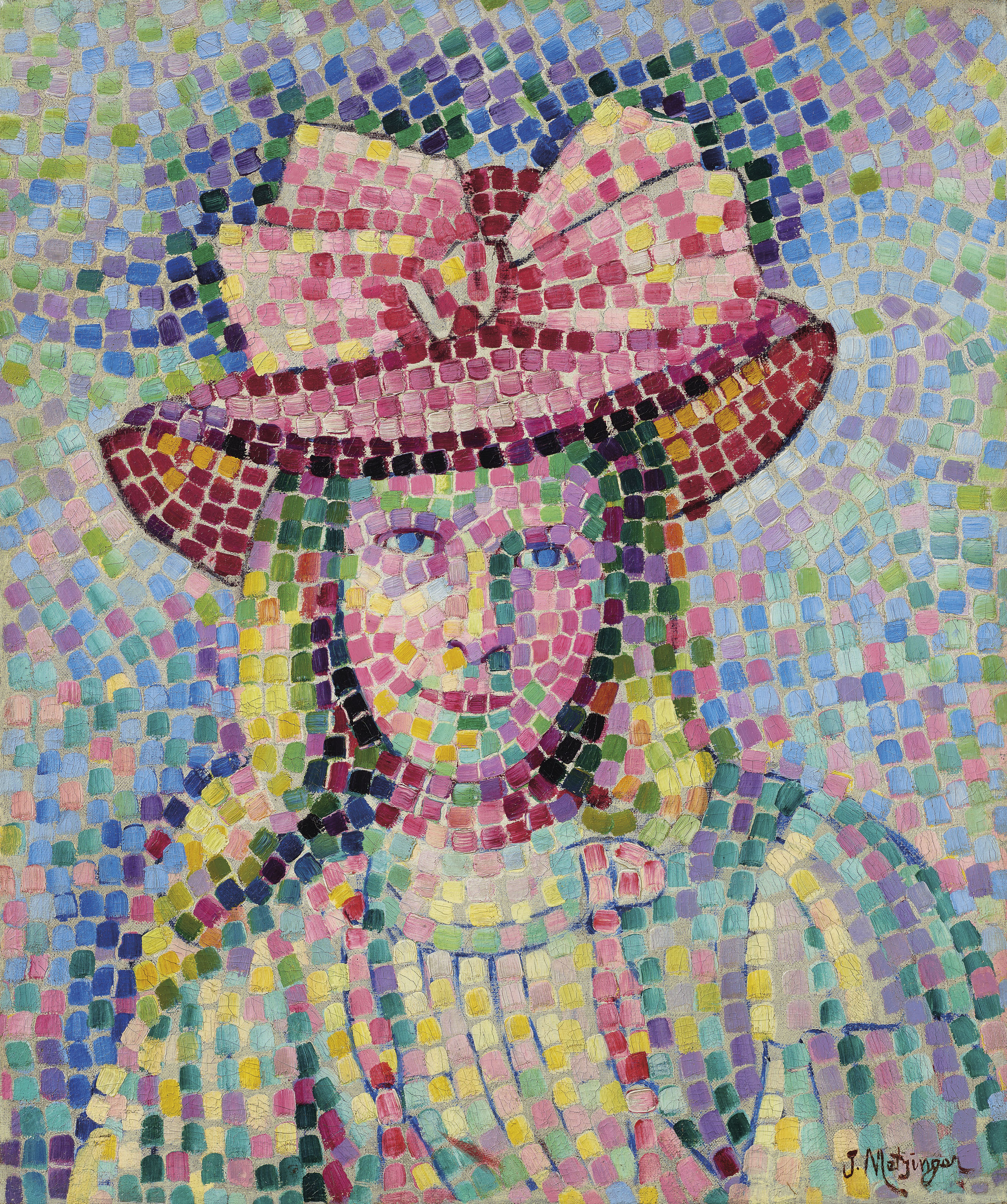 Jean Metzinger (1883-1956), Jeune fille au chapeau rose | Christie's