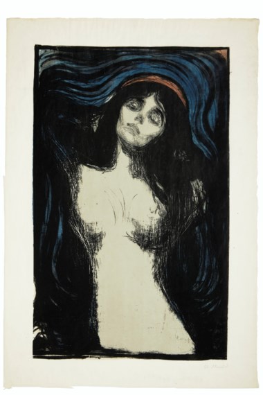 Edvard Munch (1863-1944), Madonna. Sheet 26 x 17¾  in (660 x 451  mm). Offered in Prints & Multiples on 17-18 April 2019 at Christie’s in New York and sold for $399,000
