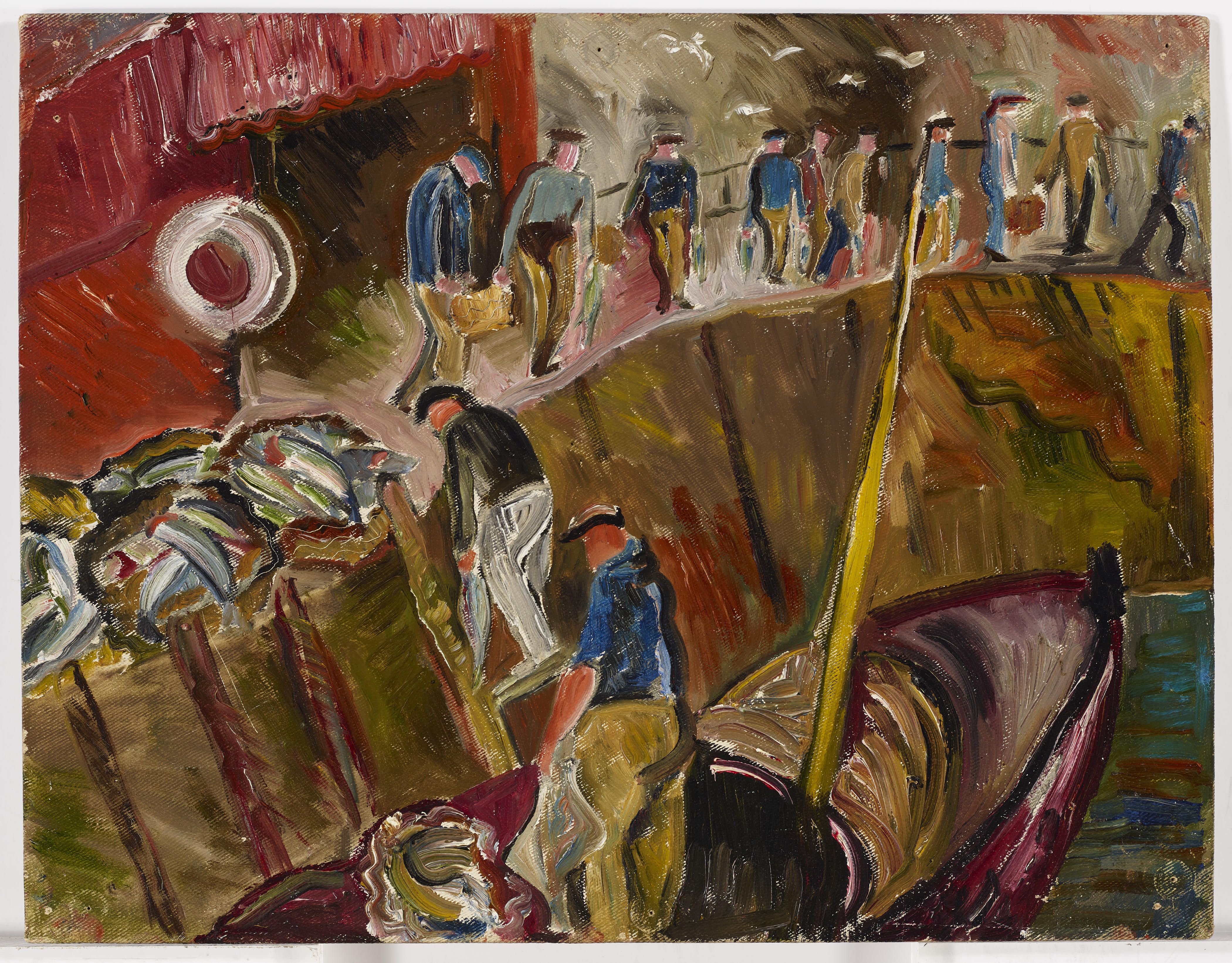 Luis Cruz Azaceta (b. 1942), The Crossing (Head in a Boat