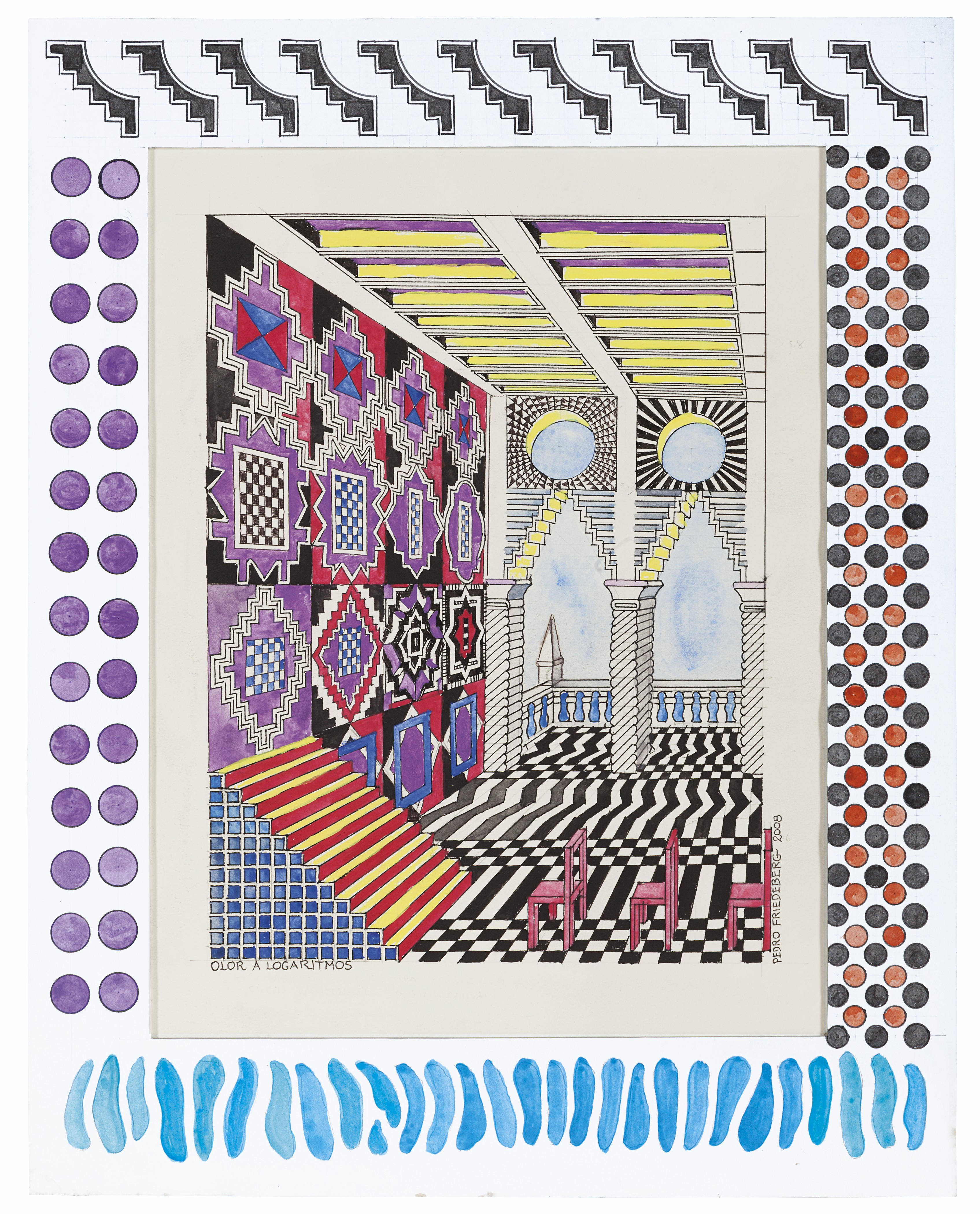 Pedro Friedeberg (b. 1936), Olor a logaritmos, executed in 2008. 14&frac34; x 11⅝ in (37.5 x 29.5 cm). Estimate: $3,500-5,000. This lot is offered in 
Latin American Art Online
, 18-29 May 2019, Online
