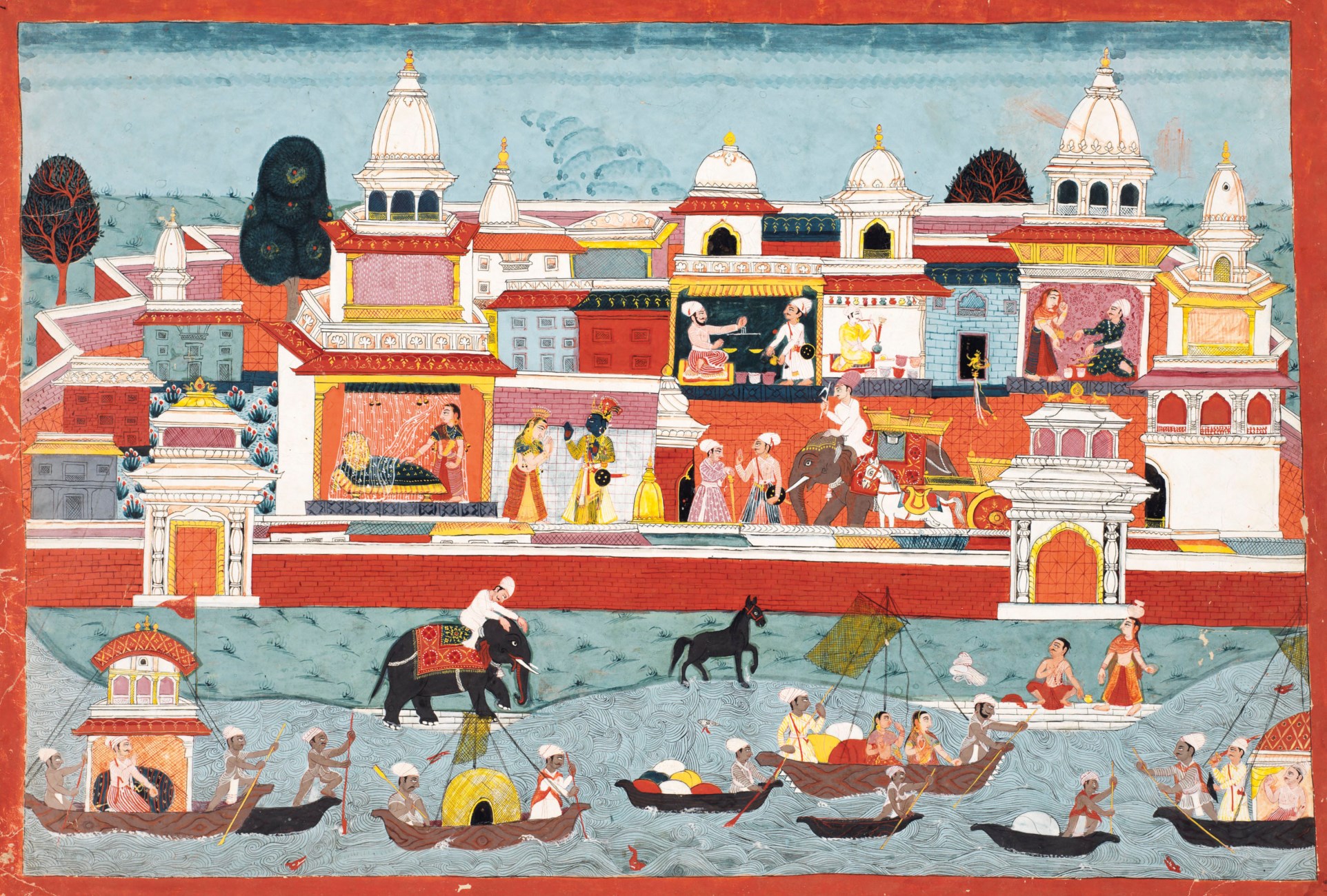 AN ILLUSTRATION FROM THE BHAGAVATA PURANA, NEPAL, CIRCA 1775 Christie's