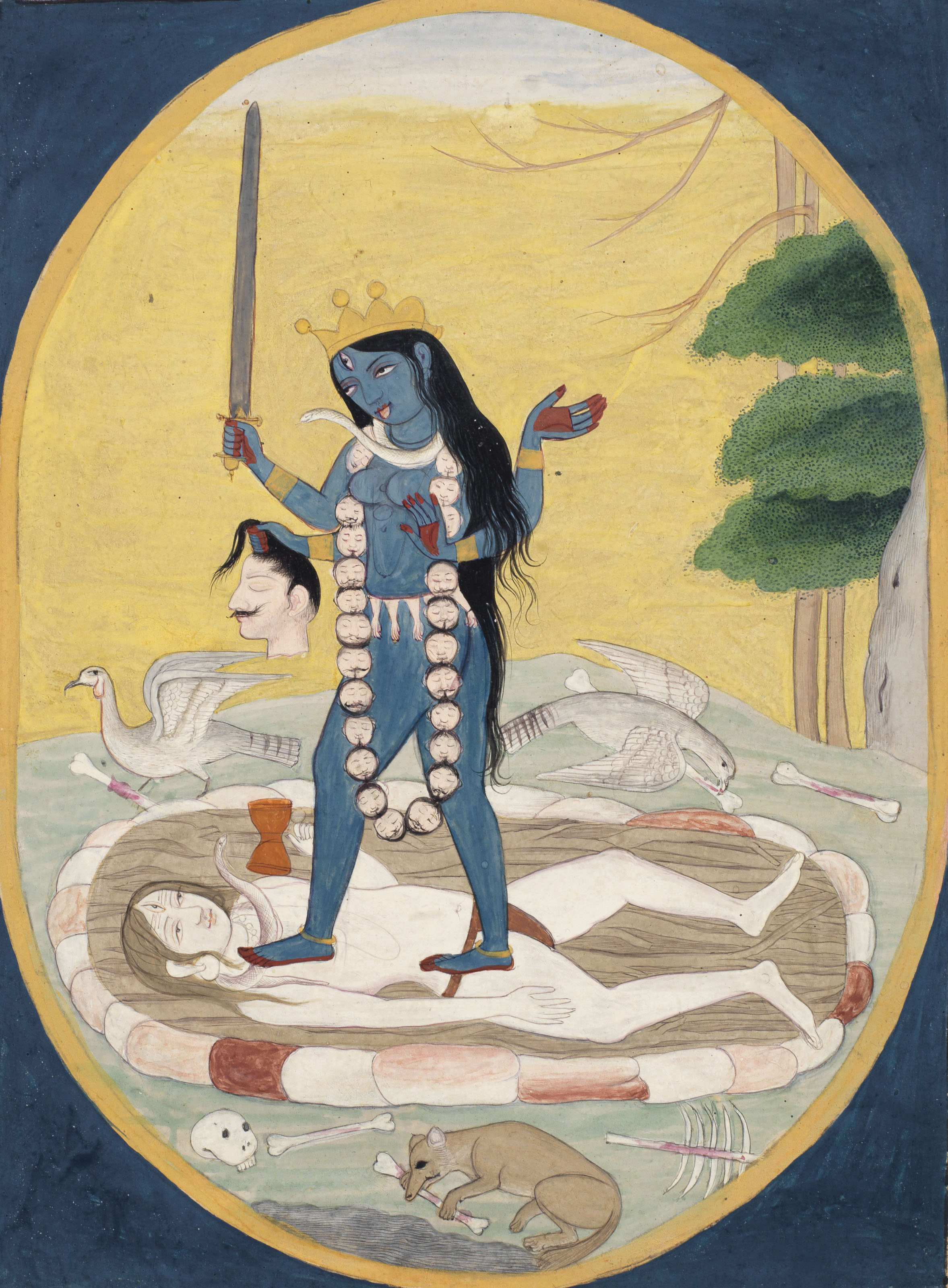 A Painting Of Kali Adya Shakti North India Punjab Hills