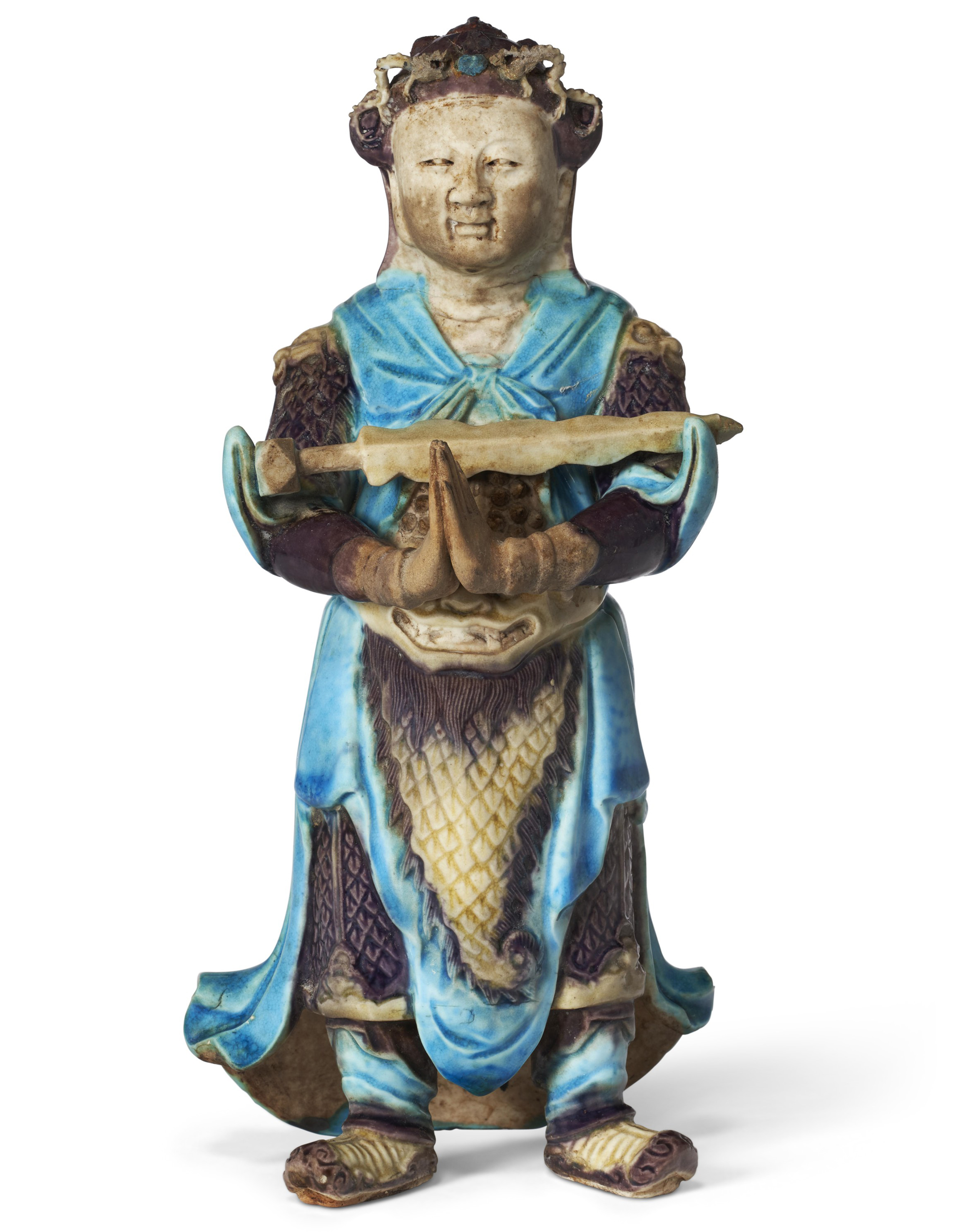 明三彩男女侍者俑一对, MING DYNASTY (1368-1644) | Christie's