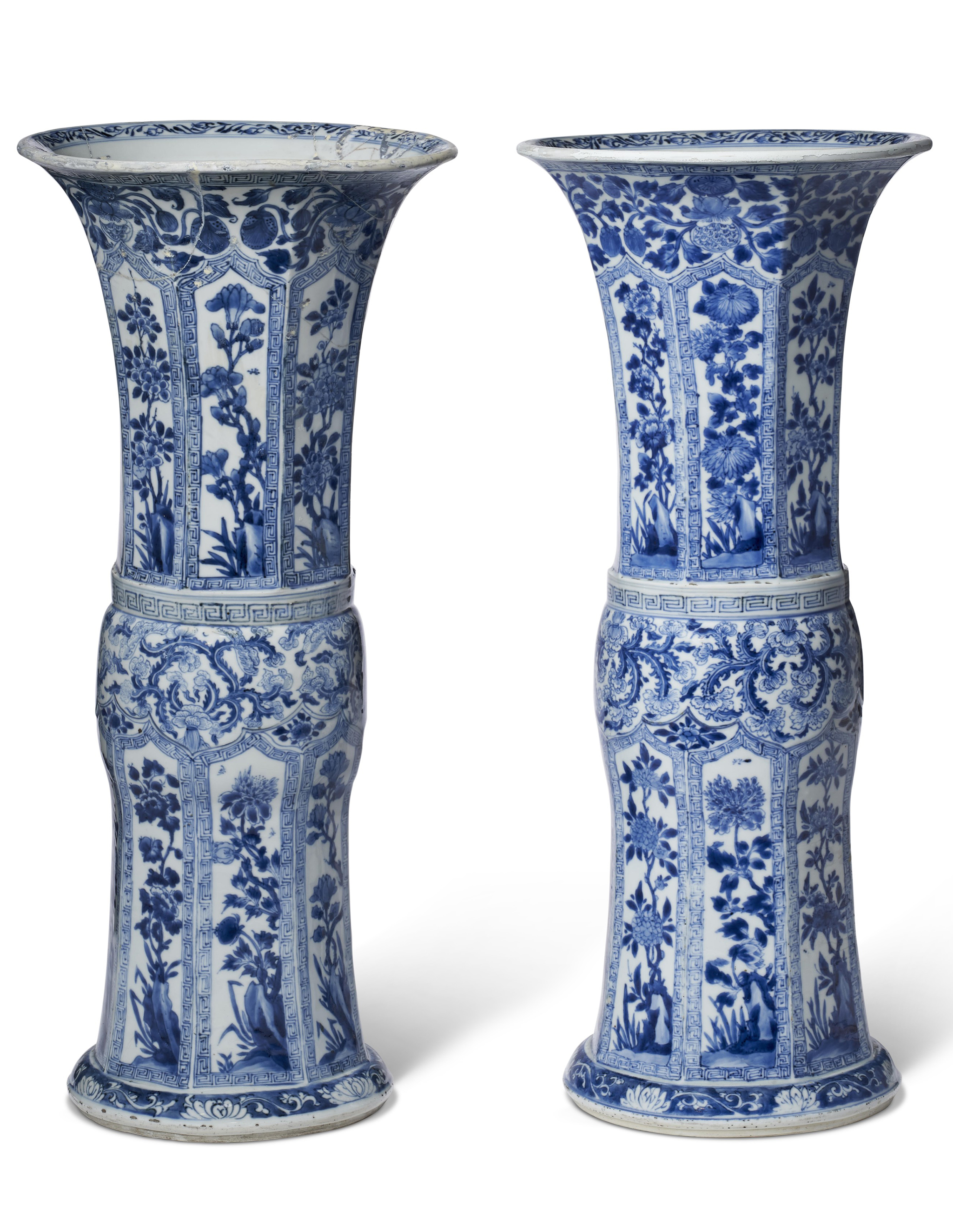 TWO BLUE AND WHITE BEAKER VASES, KANGXI PERIOD (16621722) Christie’s