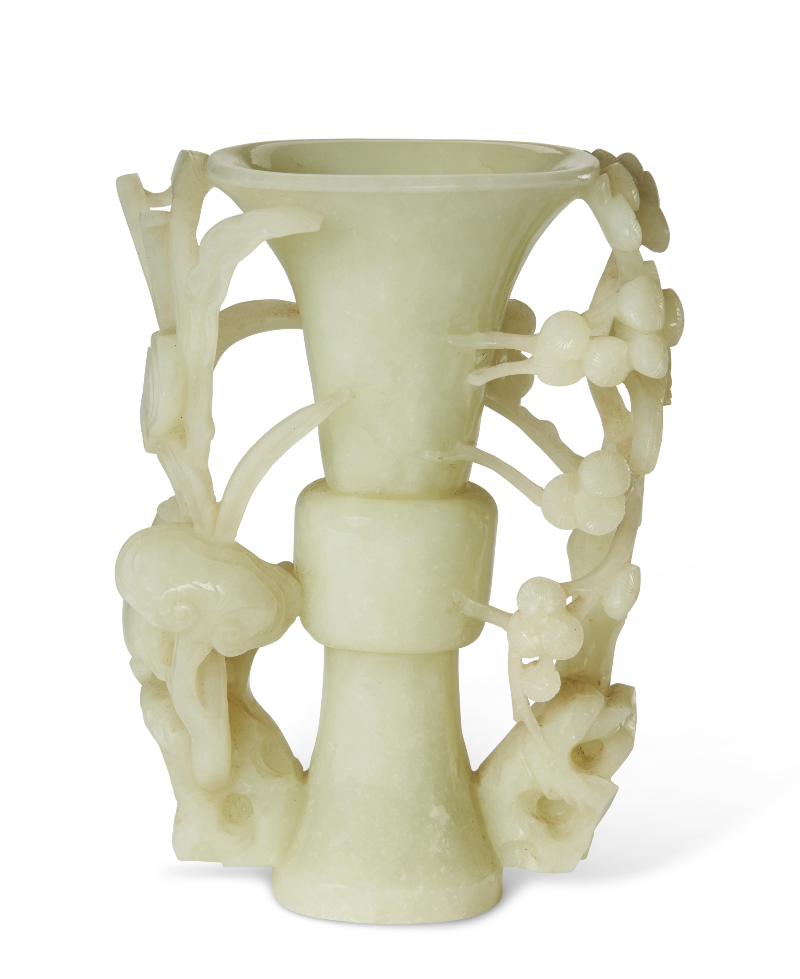 A PALE GREEN JADE VASE, Christie’s
