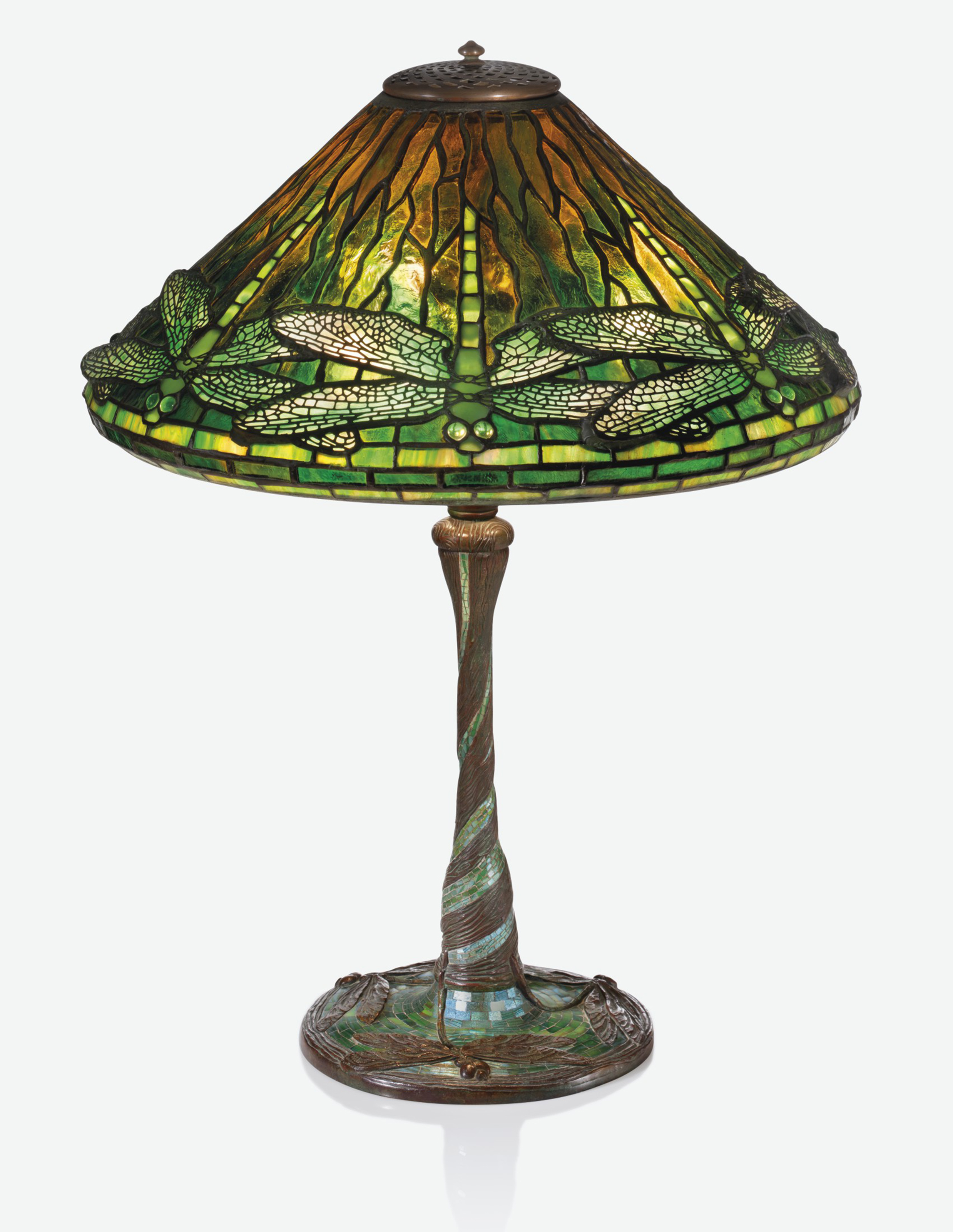TIFFANY STUDIOS , 'DRAGONFLY' TABLE LAMP, CIRCA 1903 ...