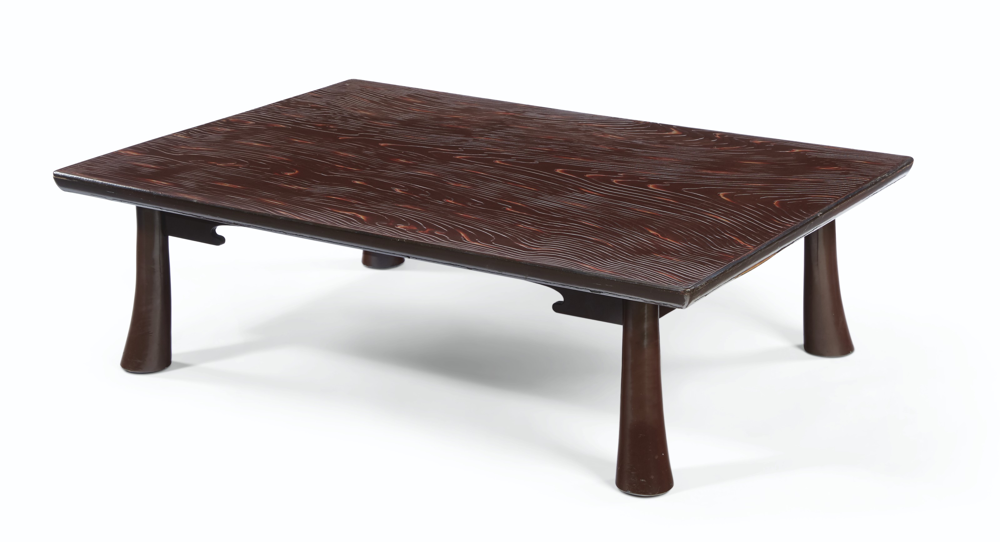 Scarlet Faux Bois Lacquer Low Table