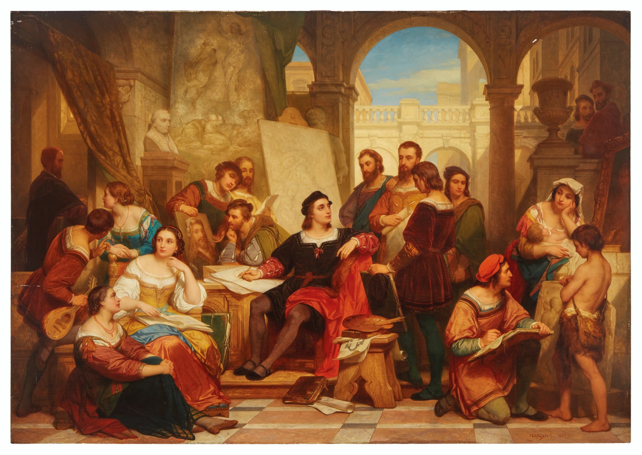 Nicaise de Keyser (Flemish, 18131887), L'atelier du peintre Christie's