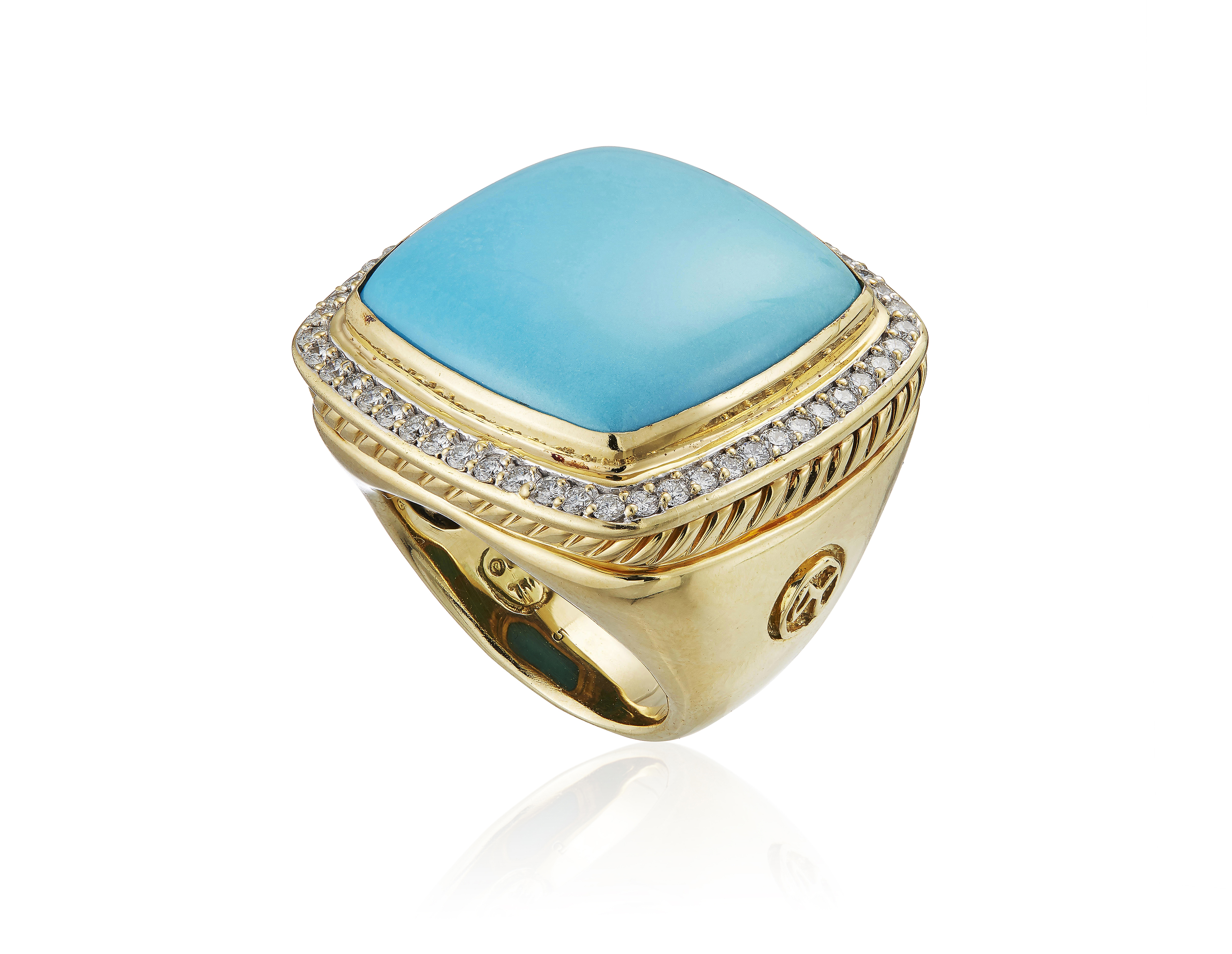 DAVID YURMAN ALBION TURQUOISE AND DIAMOND RING