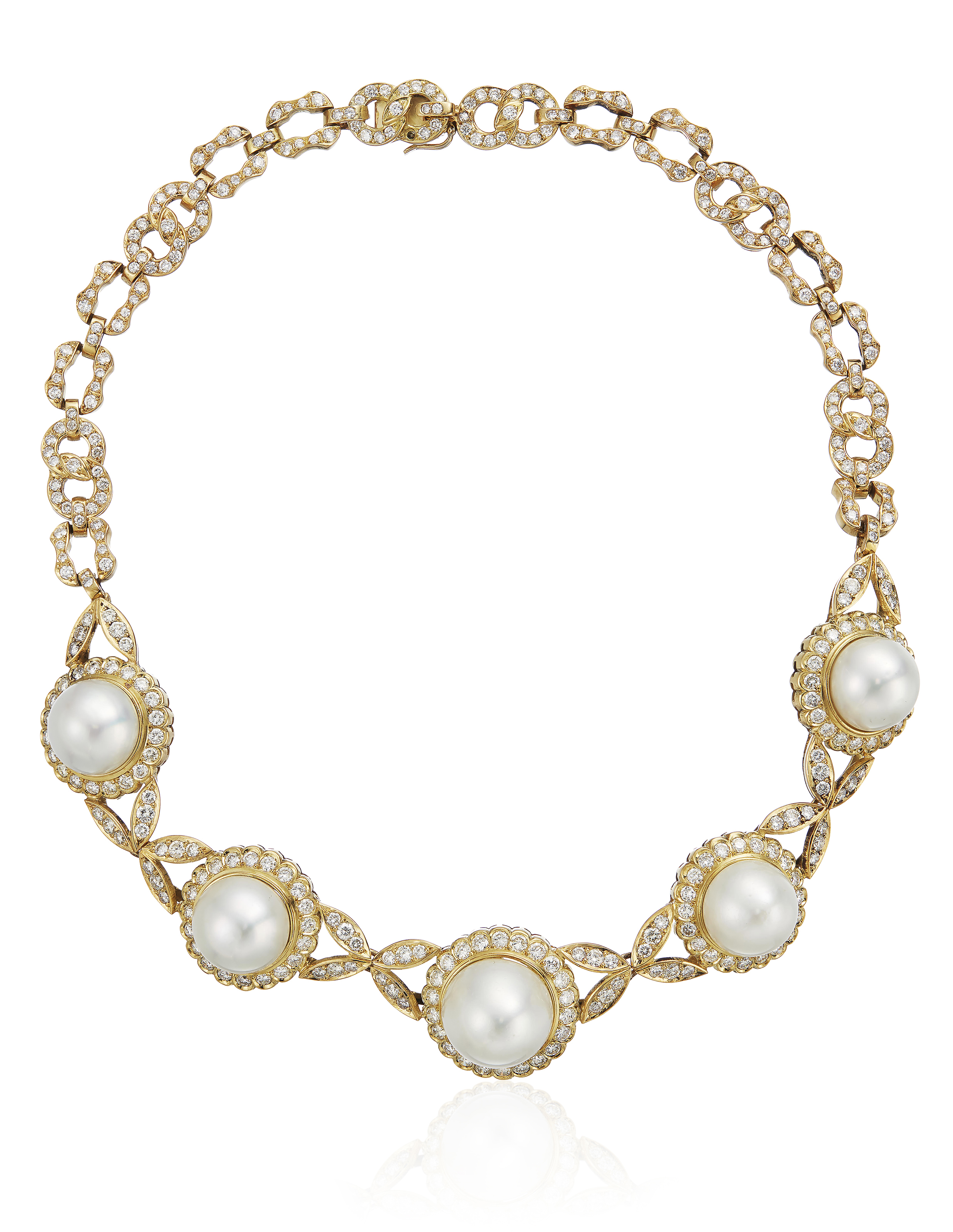 CULTURED PEARL AND DIAMOND NECKLACE, | Christie's (2476 x 3200 Pixel)