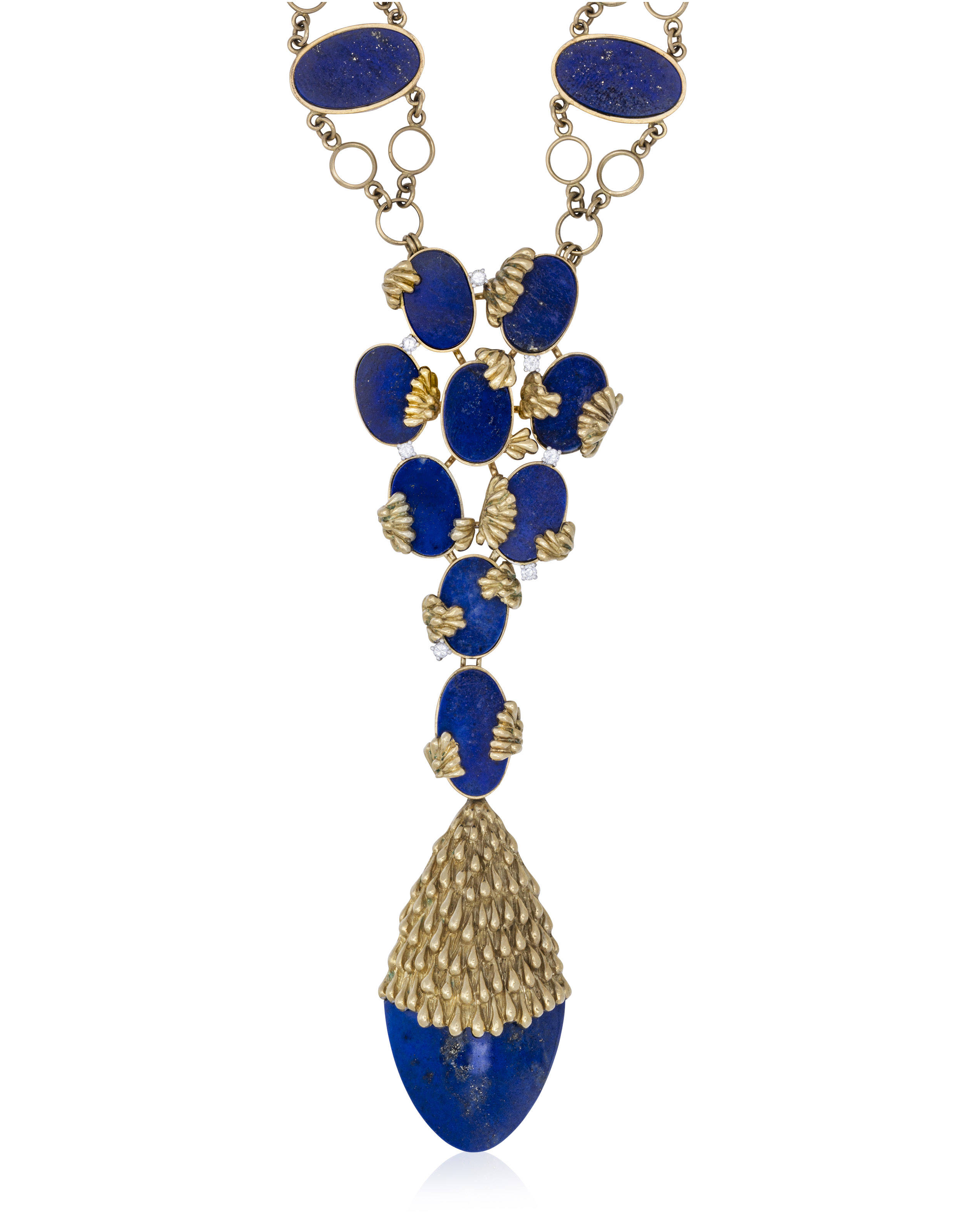 Catalog image of LAPIS LAZULI AND DIAMOND NECKLACE