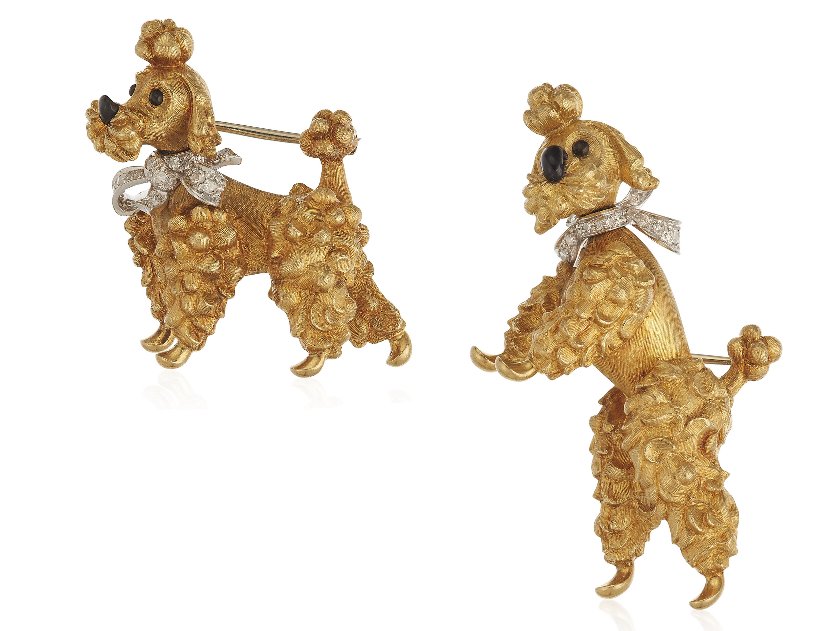 Catalog image of CARTIER SET OF DIAMOND AND GOLD DOG BROOCHES