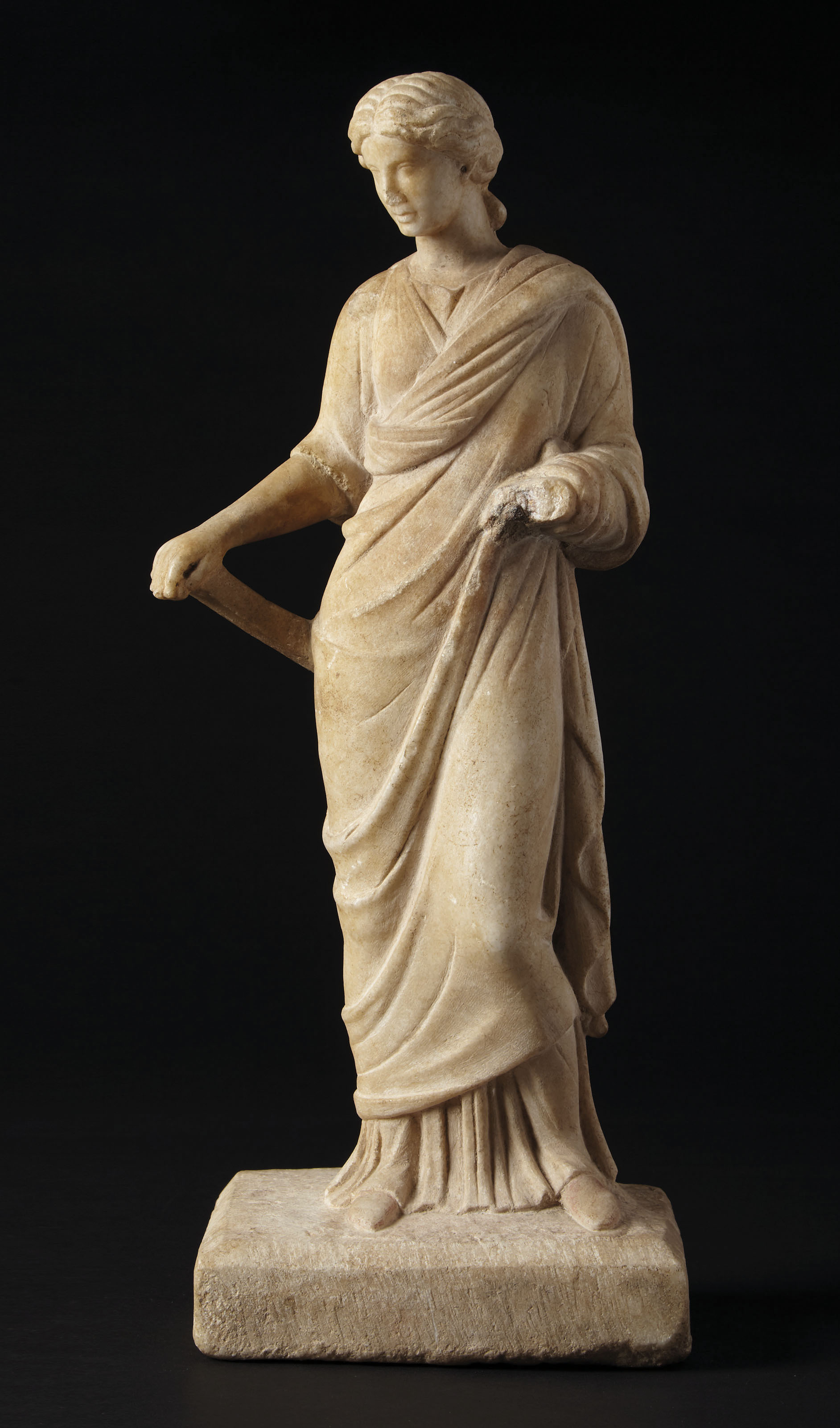 A GREEK MARBLE DRAPED GODDESS , HELLENISTIC PERIOD, CIRCA 3RD2ND