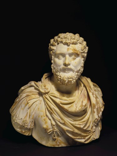 A ROMAN MARBLE PORTRAIT BUST O