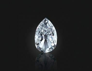 The Arcot II. A pear-shaped brilliant-cut diamond of 17.21 carats, D colour, Internally Flawless clarity, Type IIa. Sold for US$3,375,000 on 19 June 2019 at Christie’s in New York