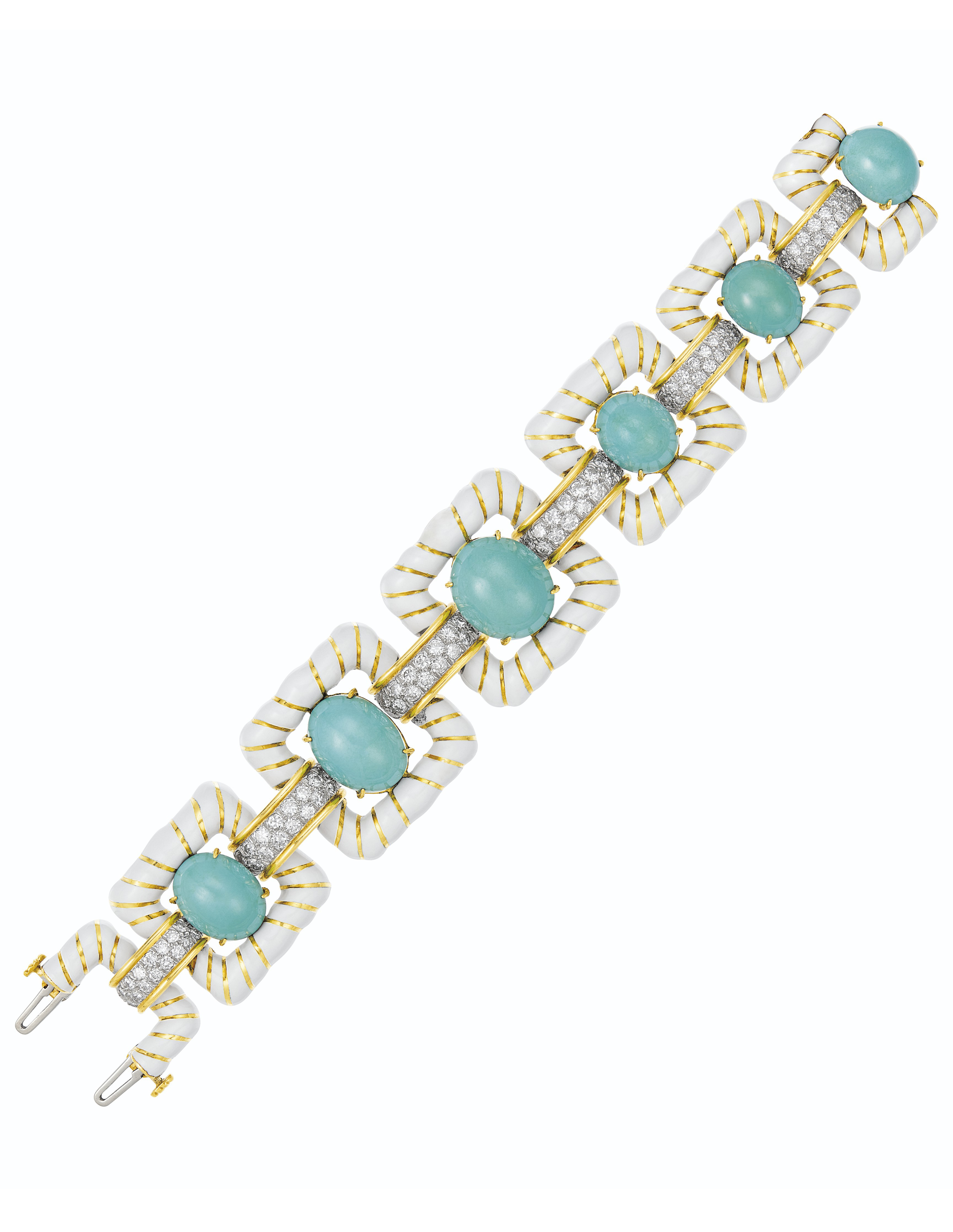 Turquoise Diamond And Enamel Bracelet David Webb Decadent, exquisitely crafted and featuring precious materials, david webb jewelry is simple stunning. christie s