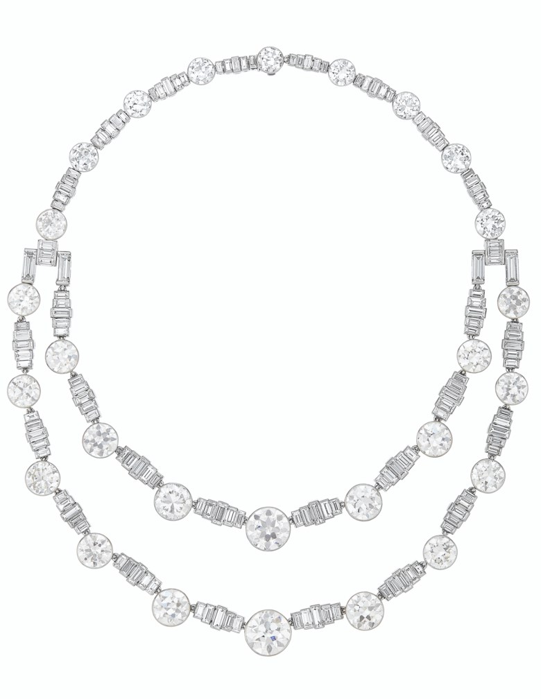 Rubel Frères, Art Deco diamond necklace, circa 1930. Sold for $591,000 on 11 December 2019 at Christie’s in New York