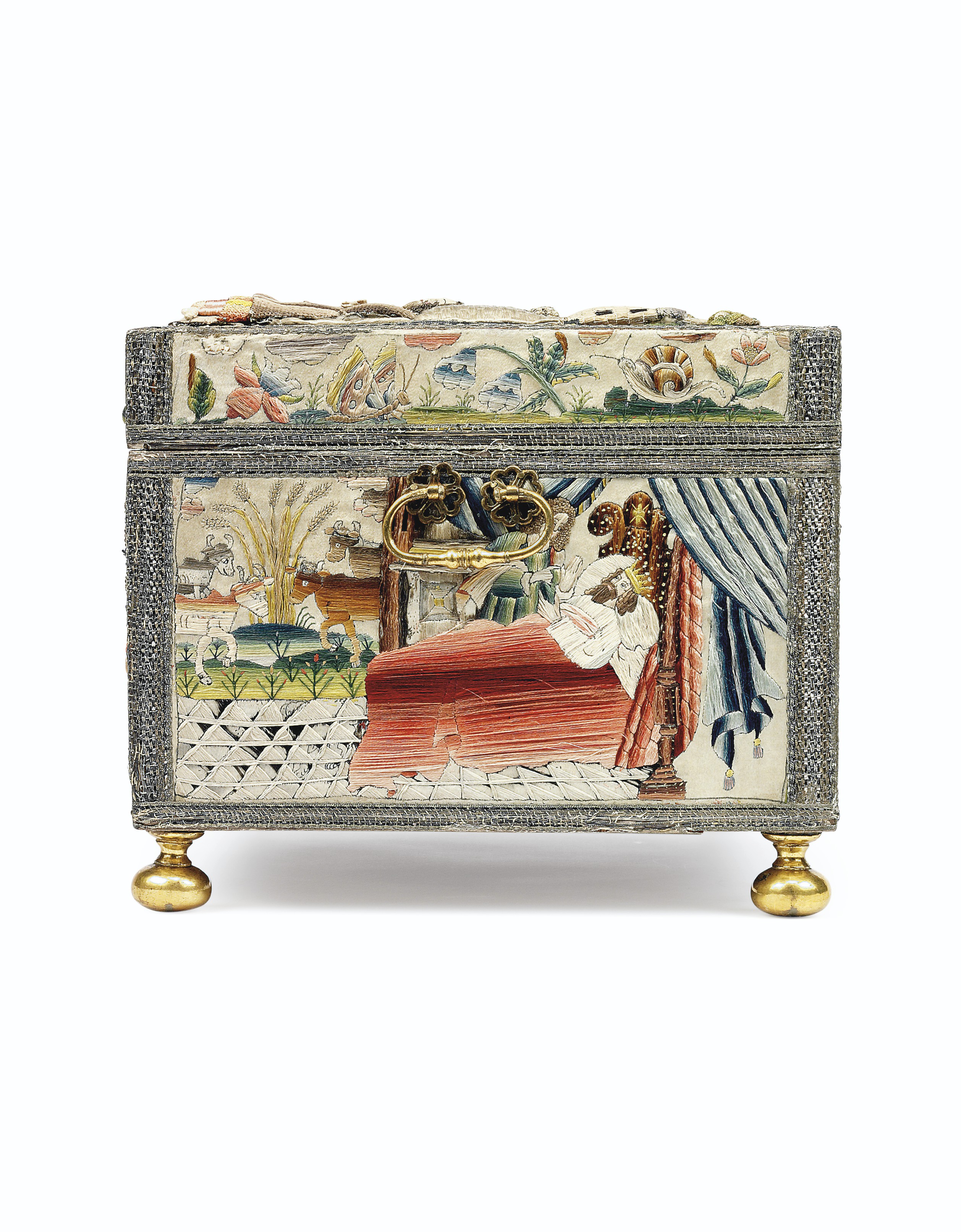 A MAGNIFICENT CHARLES II NEEDLEWORK CASKET , CIRCA 166070 Christie's
